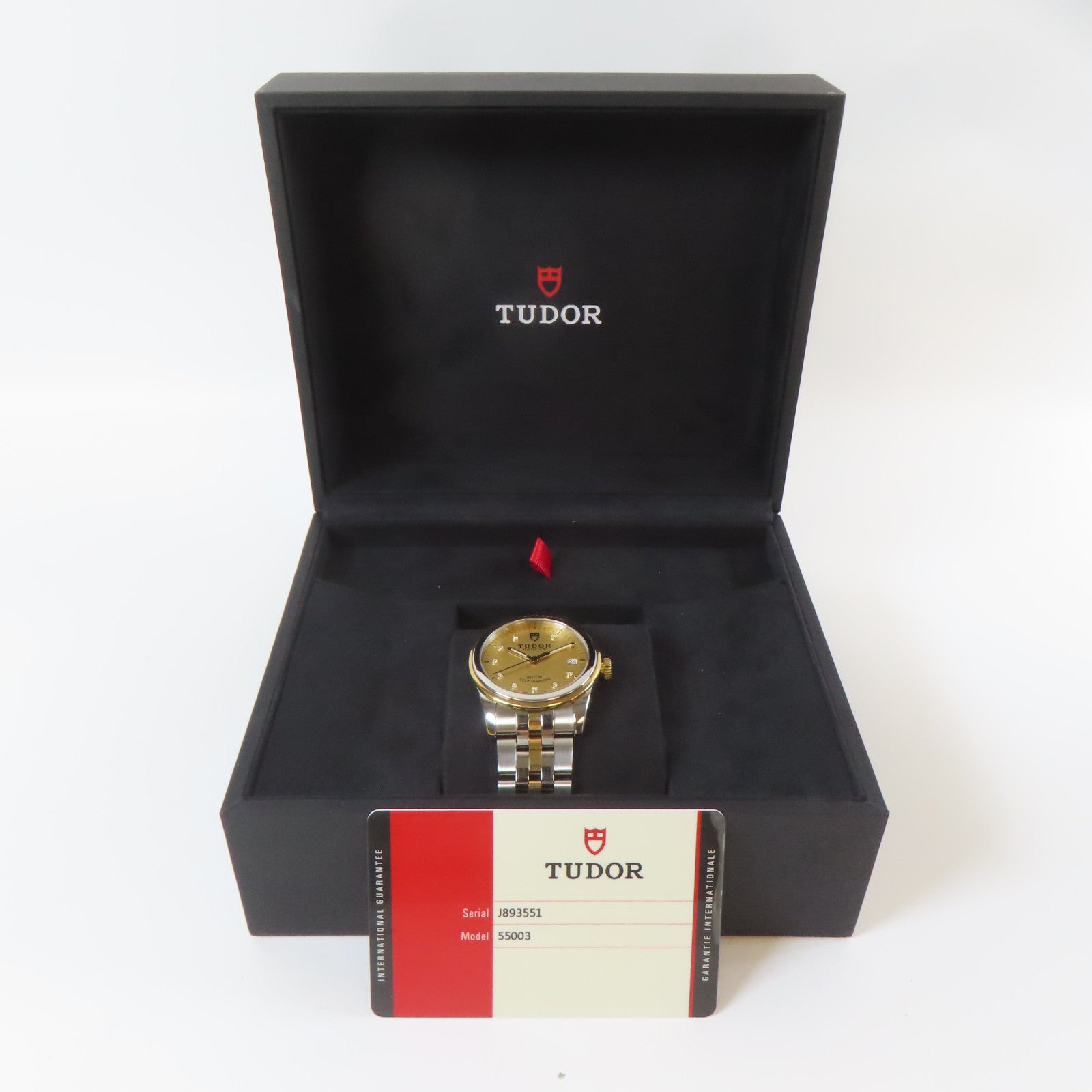 TUDOR Glamour Date不鏽鋼/18K黃金手錶自動機芯金色