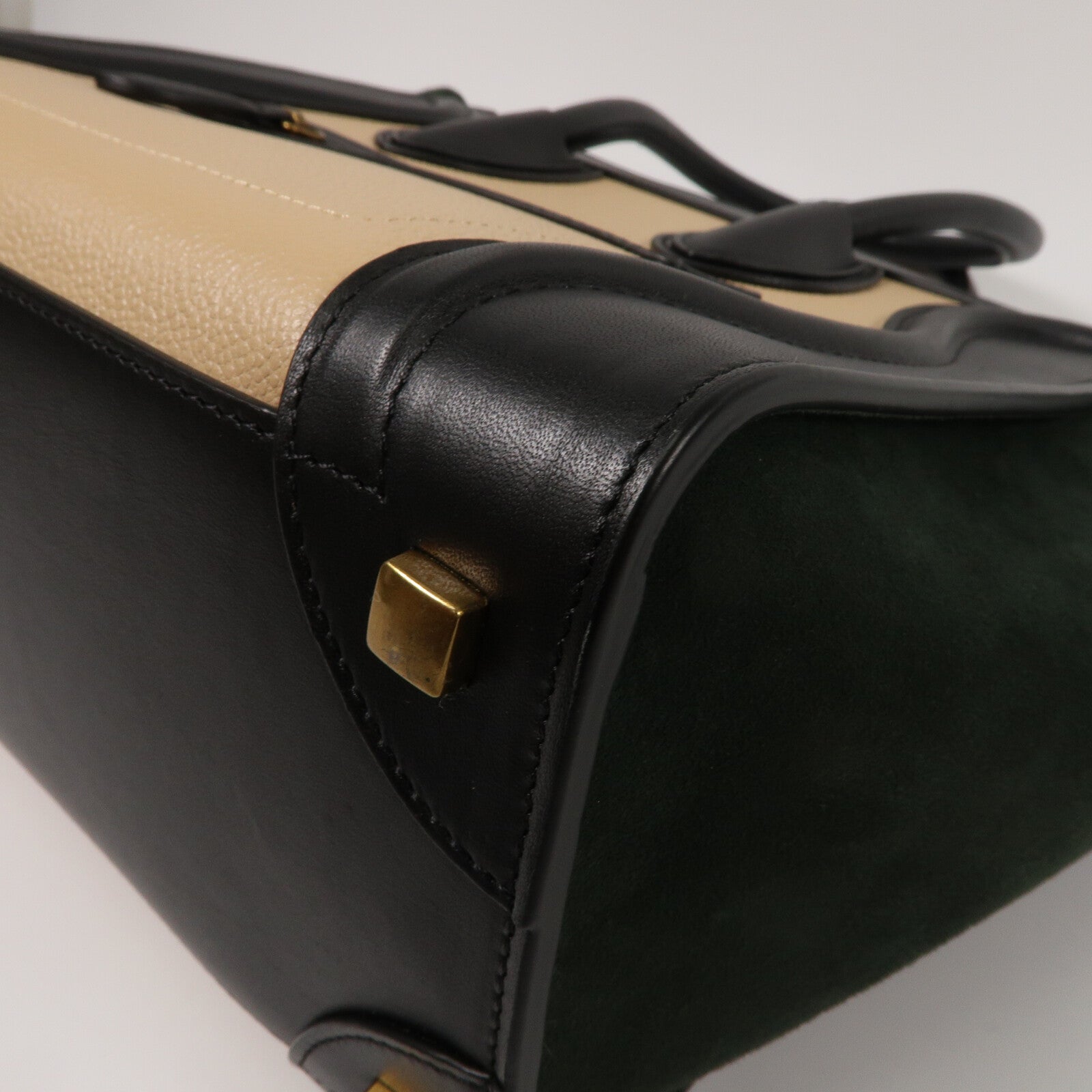 CELINE 牛皮/麂皮皮革Mirco Luggage手挽袋