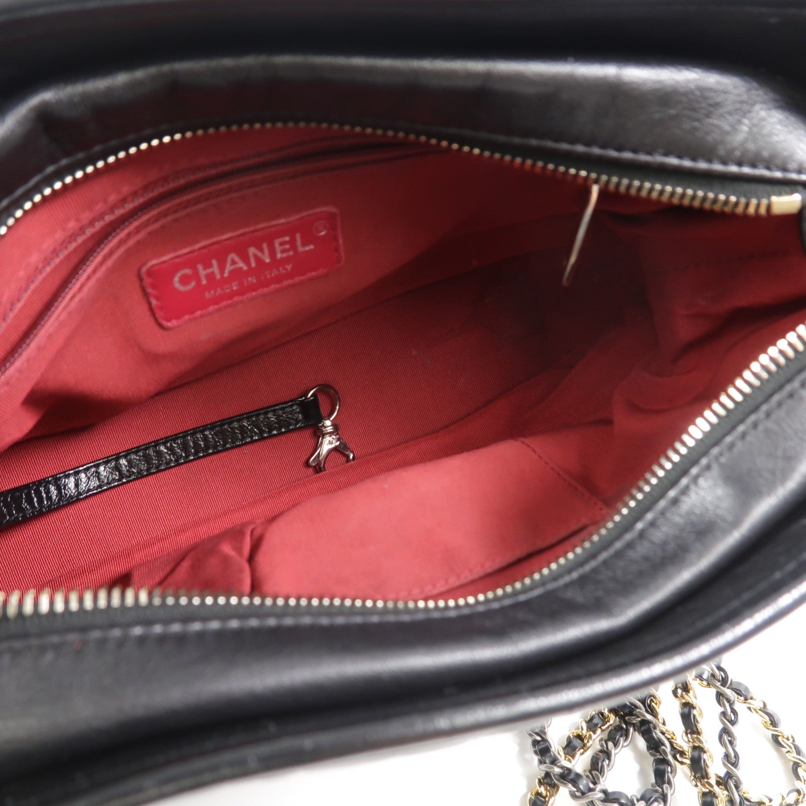 CHANEL 牛皮皮革Gabrielle Medium With Handle鏈帶手挽肩背兩用袋