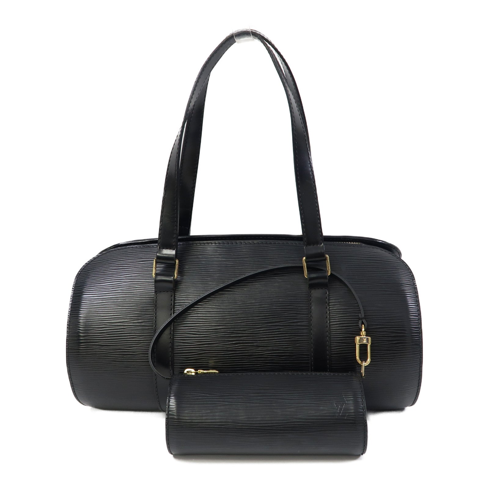 LOUIS VUITTON 【激減優惠】Epi Soufflot金扣手挽袋黑色