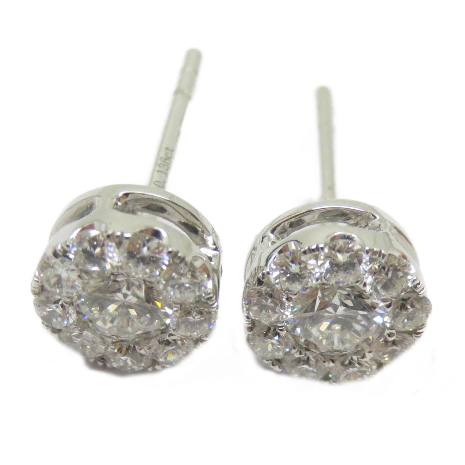 JEWELRY 18K白金Diamond Earrings 0.151/0.151ct鑽石耳環