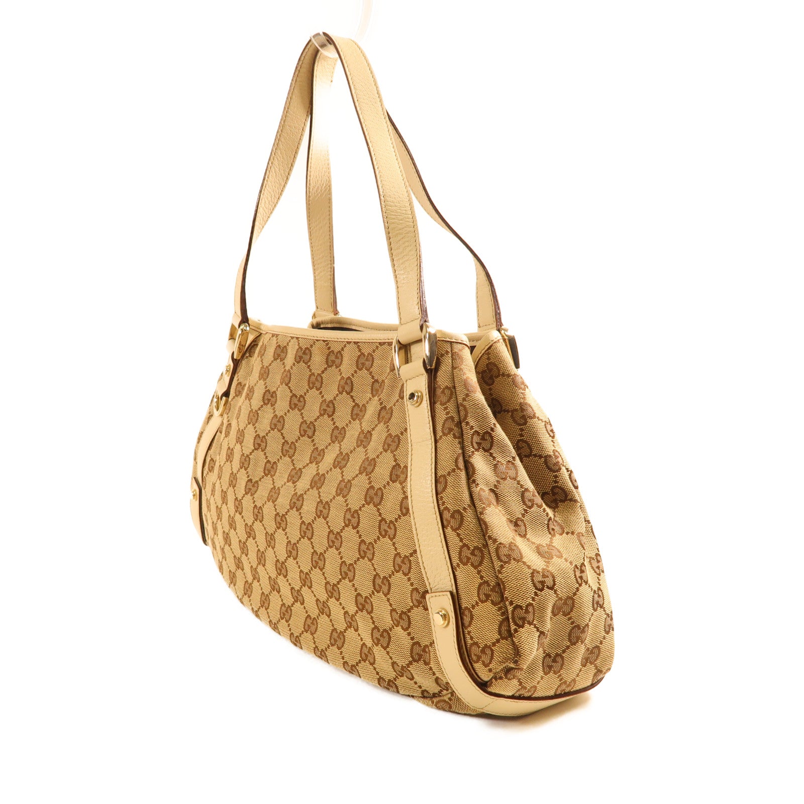GUCCI 帆布Shoulder Bag金扣肩背袋