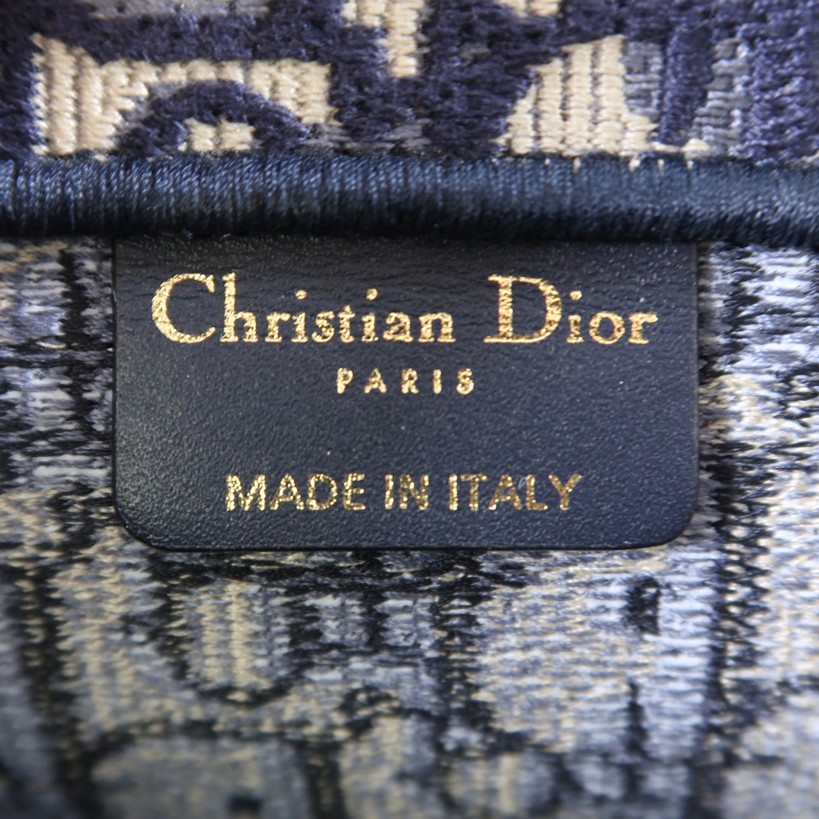 Dior 帆布Book Tote手挽袋深藍色/米色