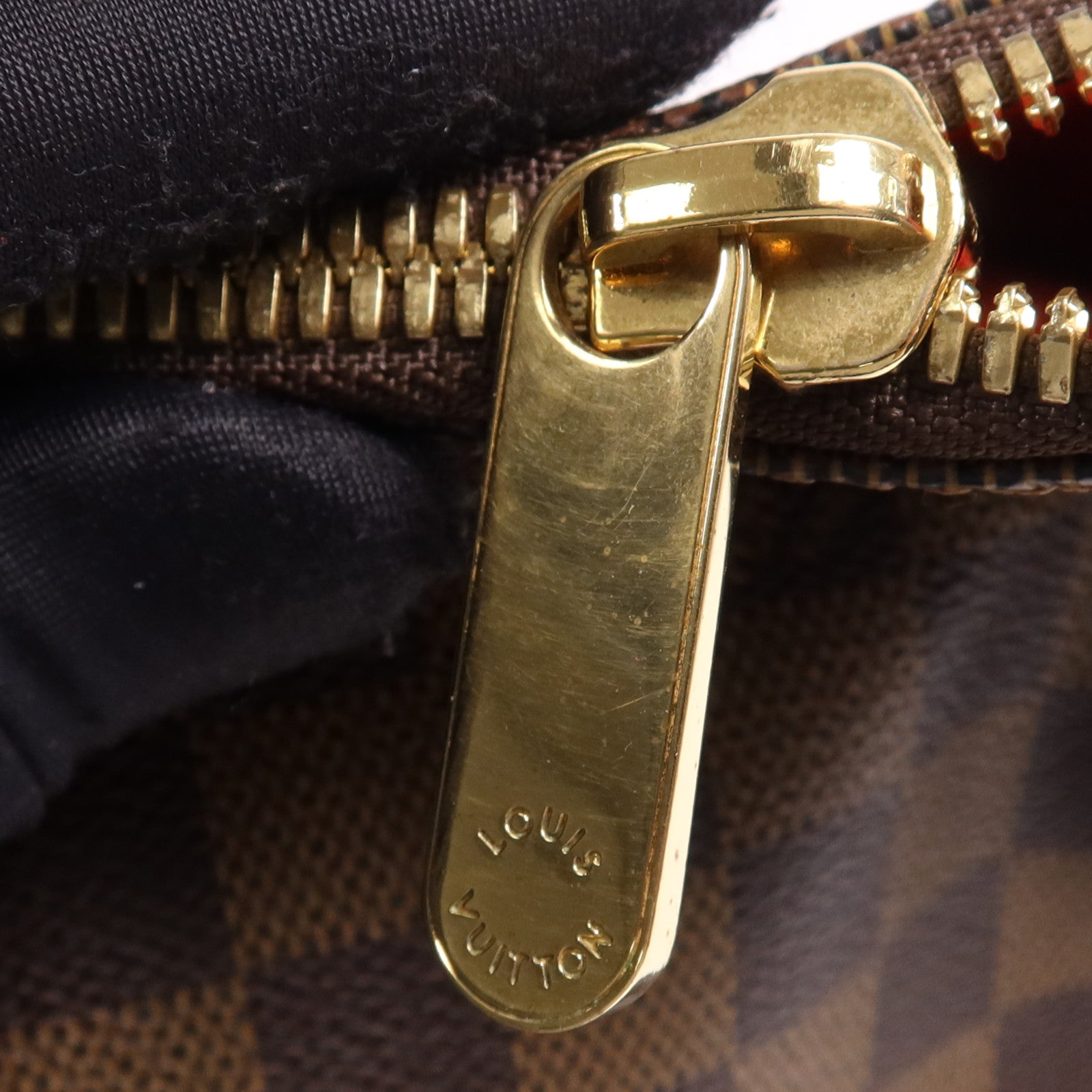 LOUIS VUITTON Damier Saleya MM金扣肩背袋/手挽袋