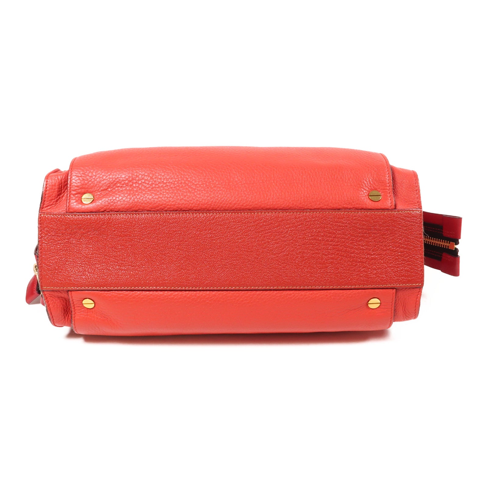Chloe 【激減優惠】牛皮皮革Handbag金扣手挽袋