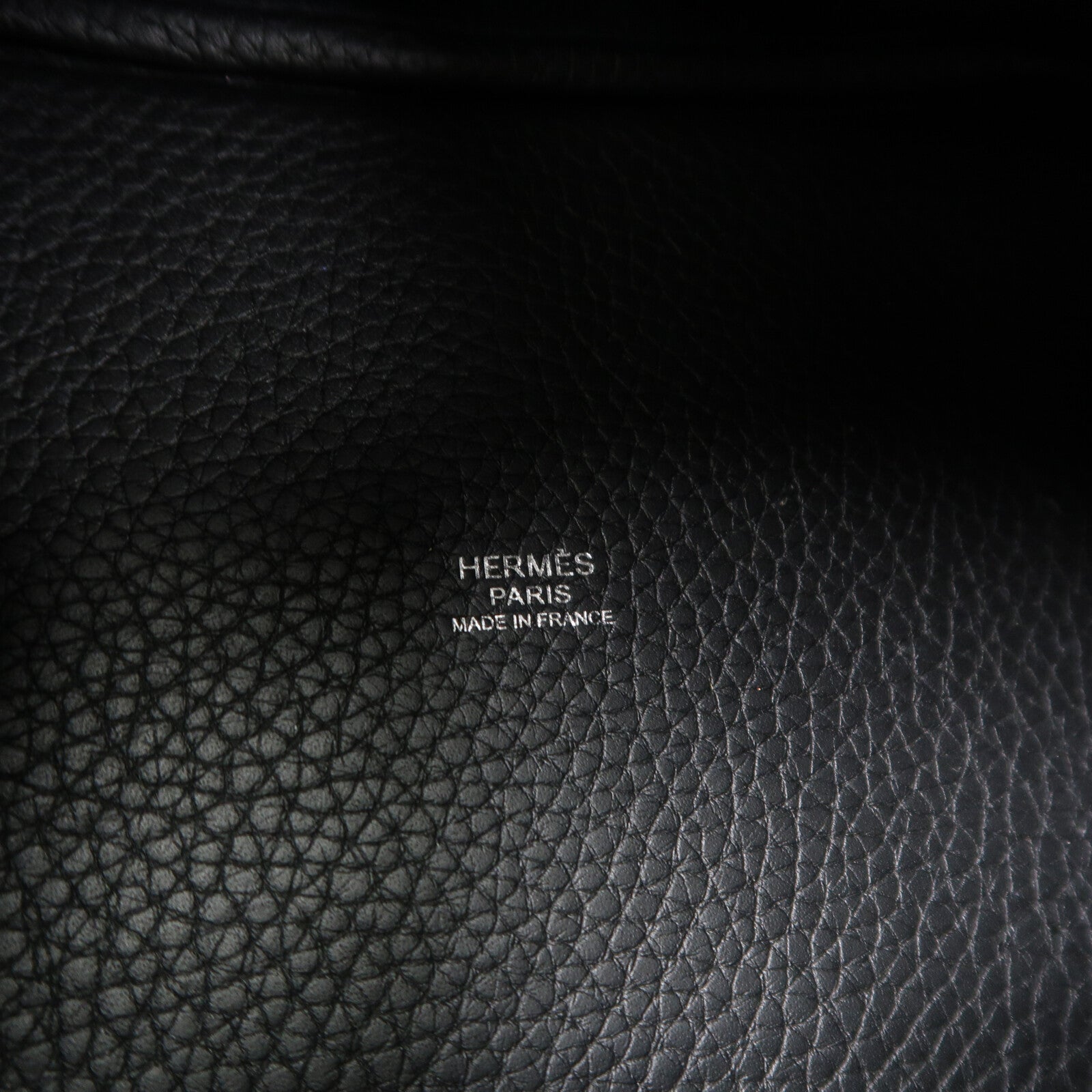 HERMES Clemence皮革Picotin PM手挽袋Noir