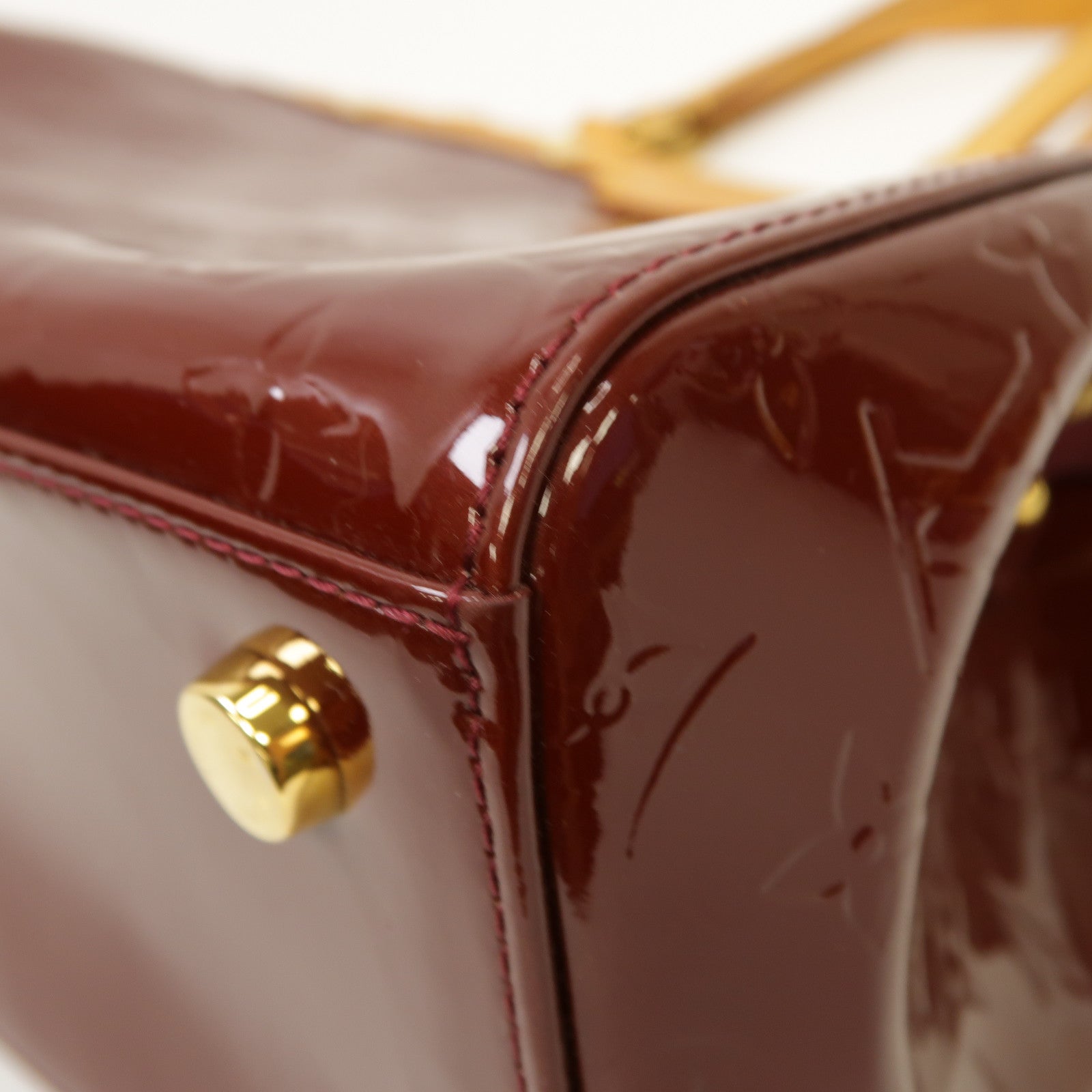 LOUIS VUITTON 【激減優惠】Monogram Vernis Brea MM金扣手挽肩背兩用袋紅色