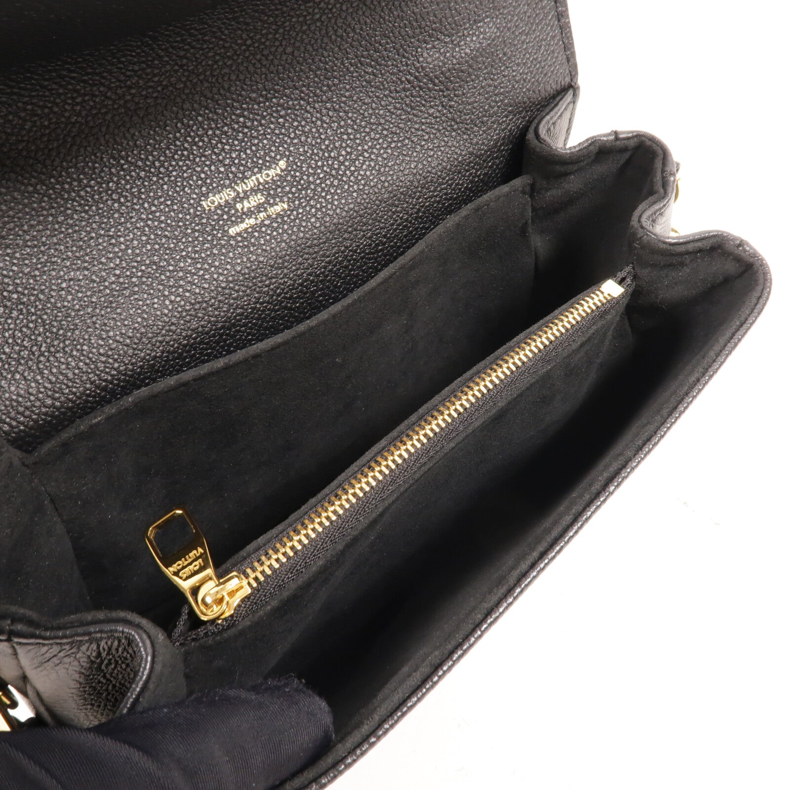 LOUIS VUITTON Monogram Empreinte Pochette Metis East West鏈帶手挽肩背兩用袋