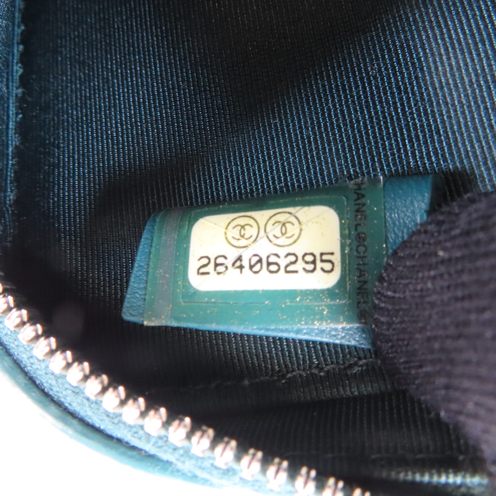 CHANEL 【激減優惠】菱格Caviar皮革Chain Phone Holder Bag銀扣鏈帶肩背袋綠色