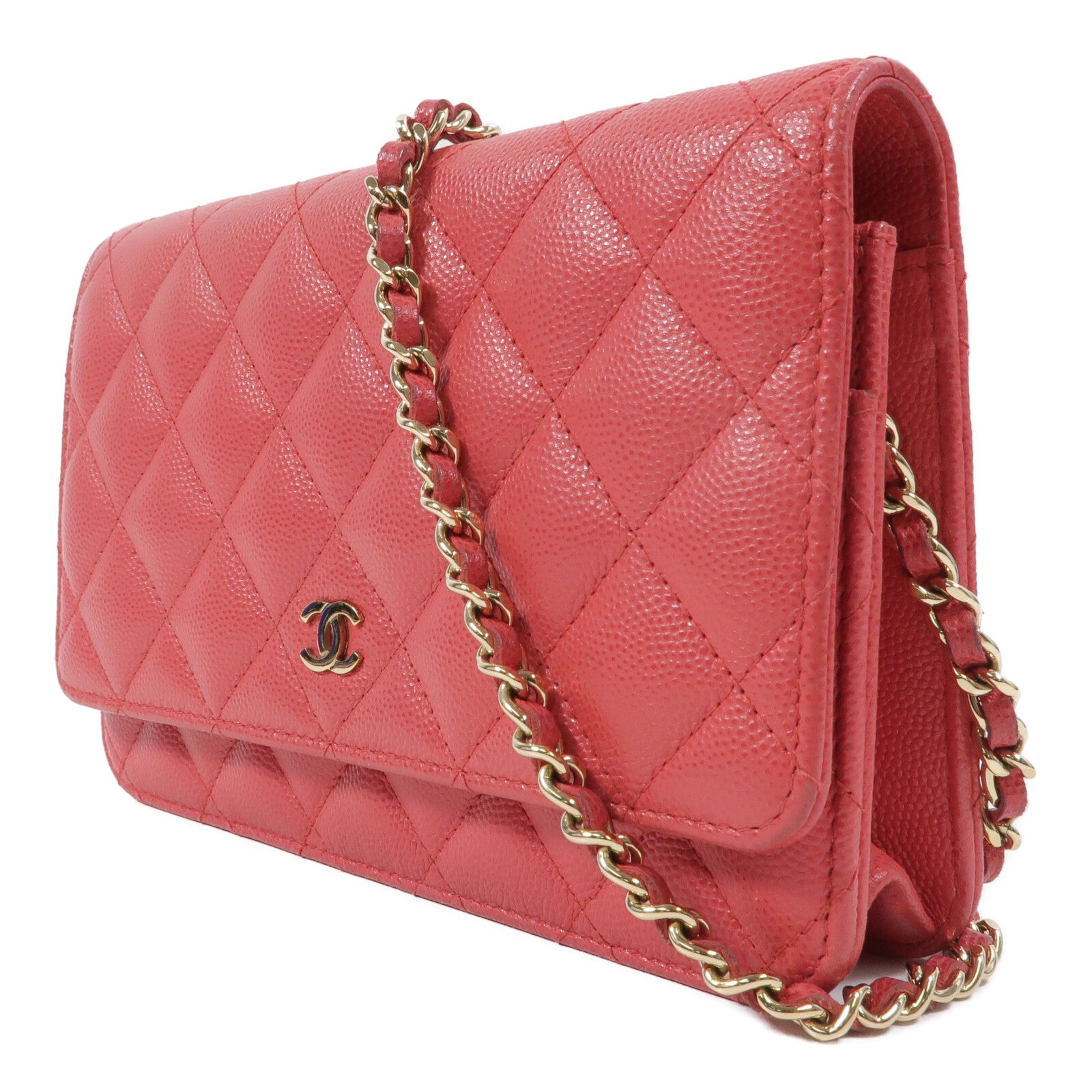 CHANEL 牛皮皮革WOC Wallet On Chain鏈帶肩背袋