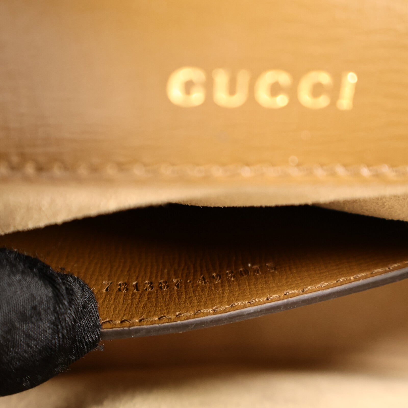 GUCCI 塗層帆布Horsebit 1955 Mini Top手挽肩背兩用袋