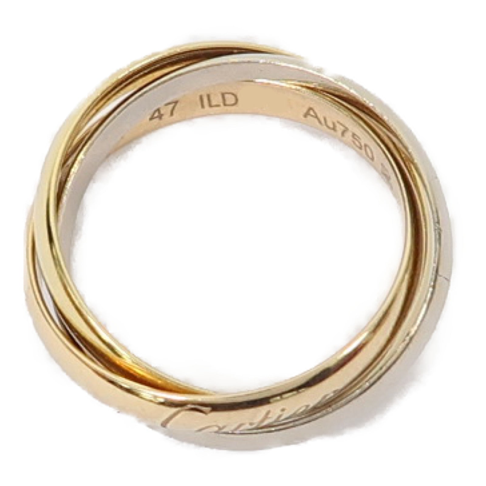 CARTIER 18K金/白金/玫瑰金Trinity戒指US#4.25 #47