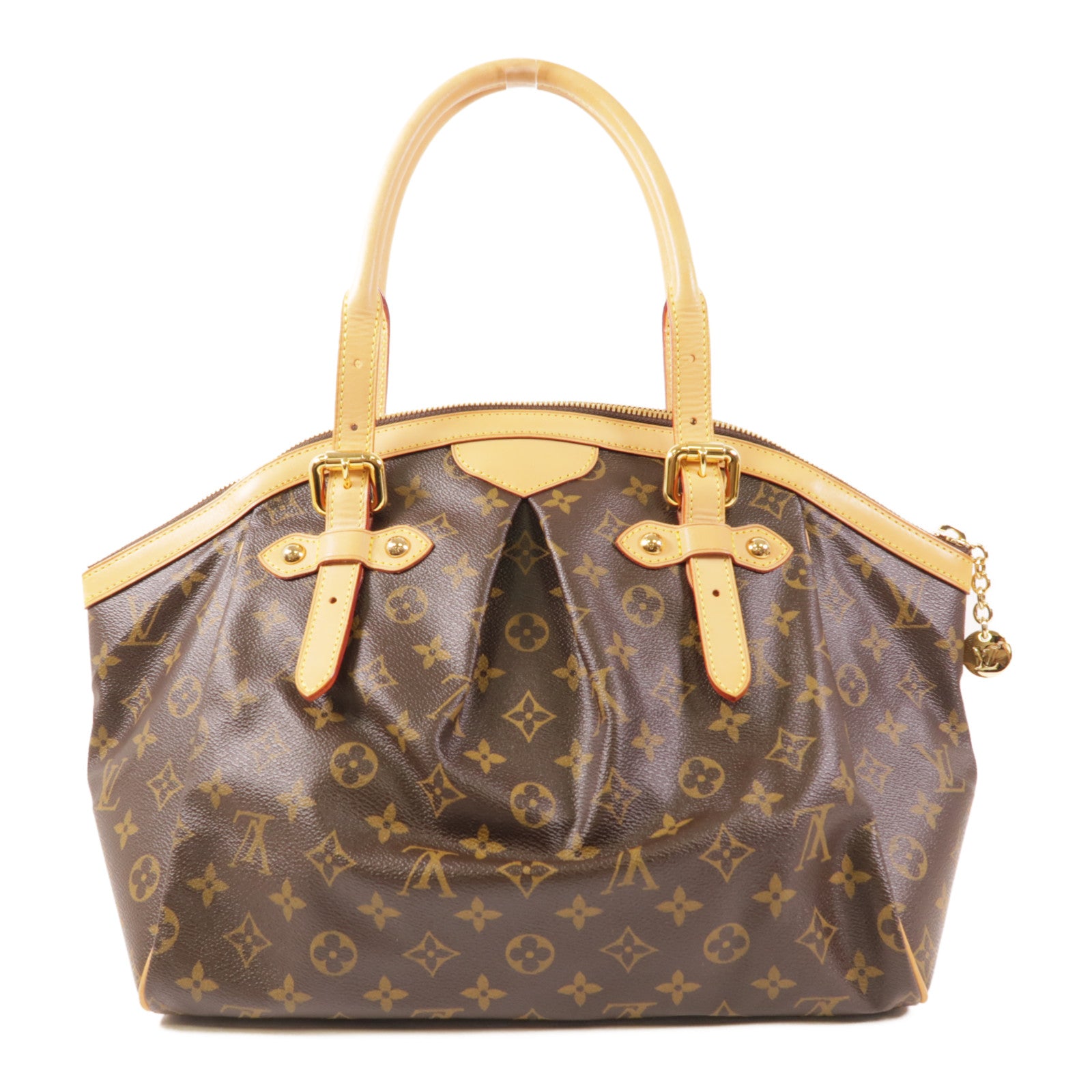 LOUIS VUITTON Monogram Tivoli GM金扣肩背袋棕色
