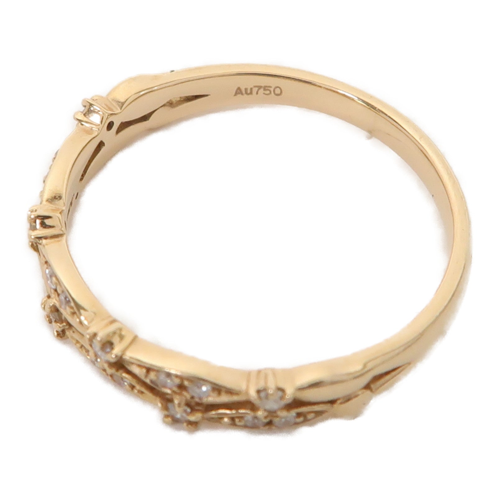 JEWELRY 18K玫瑰金Diamond Ring 0.10ct鑽石戒指US#6.75