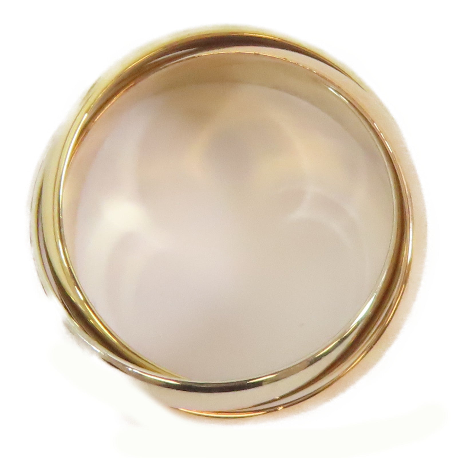 CARTIER 18K黃金/白金/玫瑰金Les Must De Trinity戒指Cartier#50/US#5.5