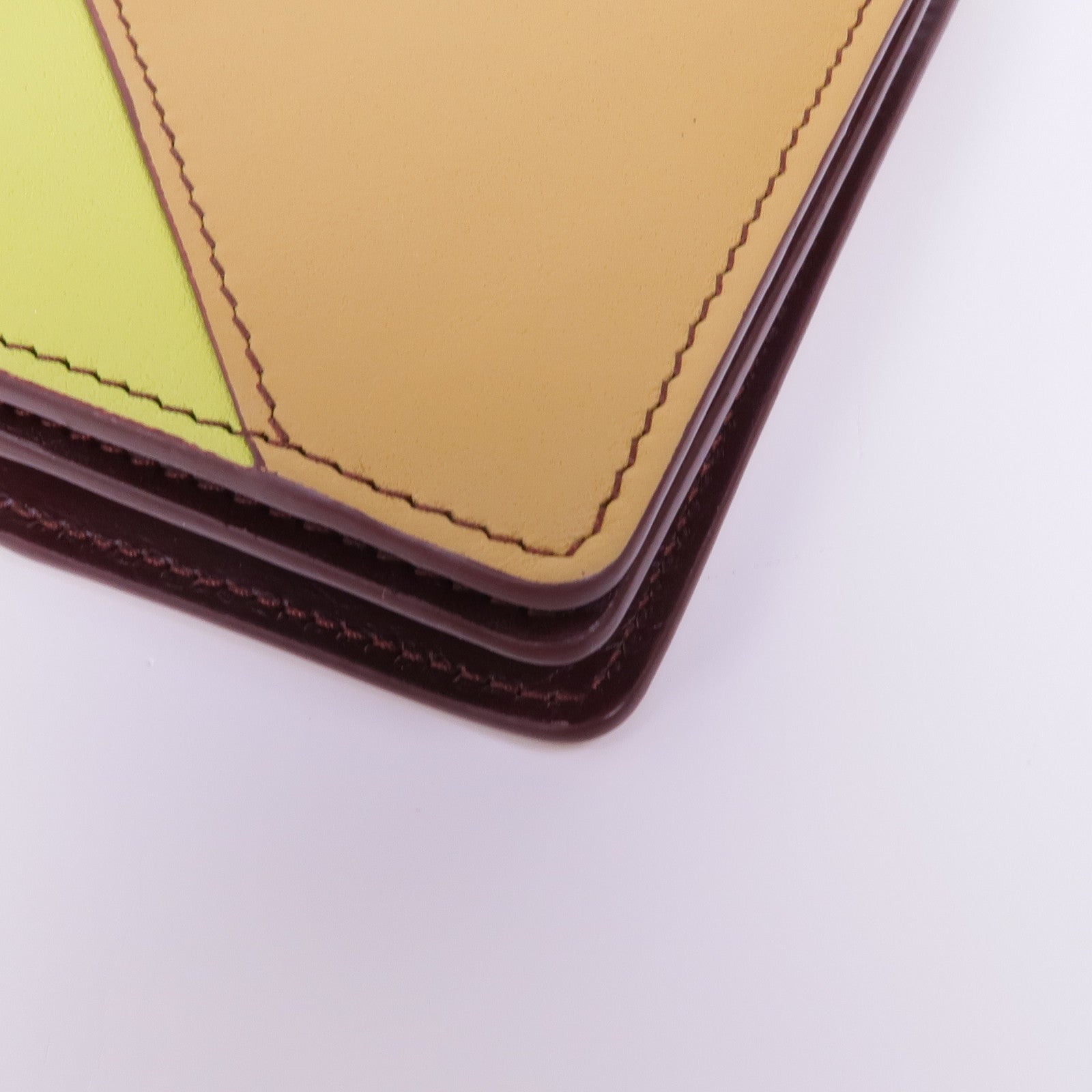 LOEWE 牛皮皮革Puzzle Compact Zip Wallet金扣錢包