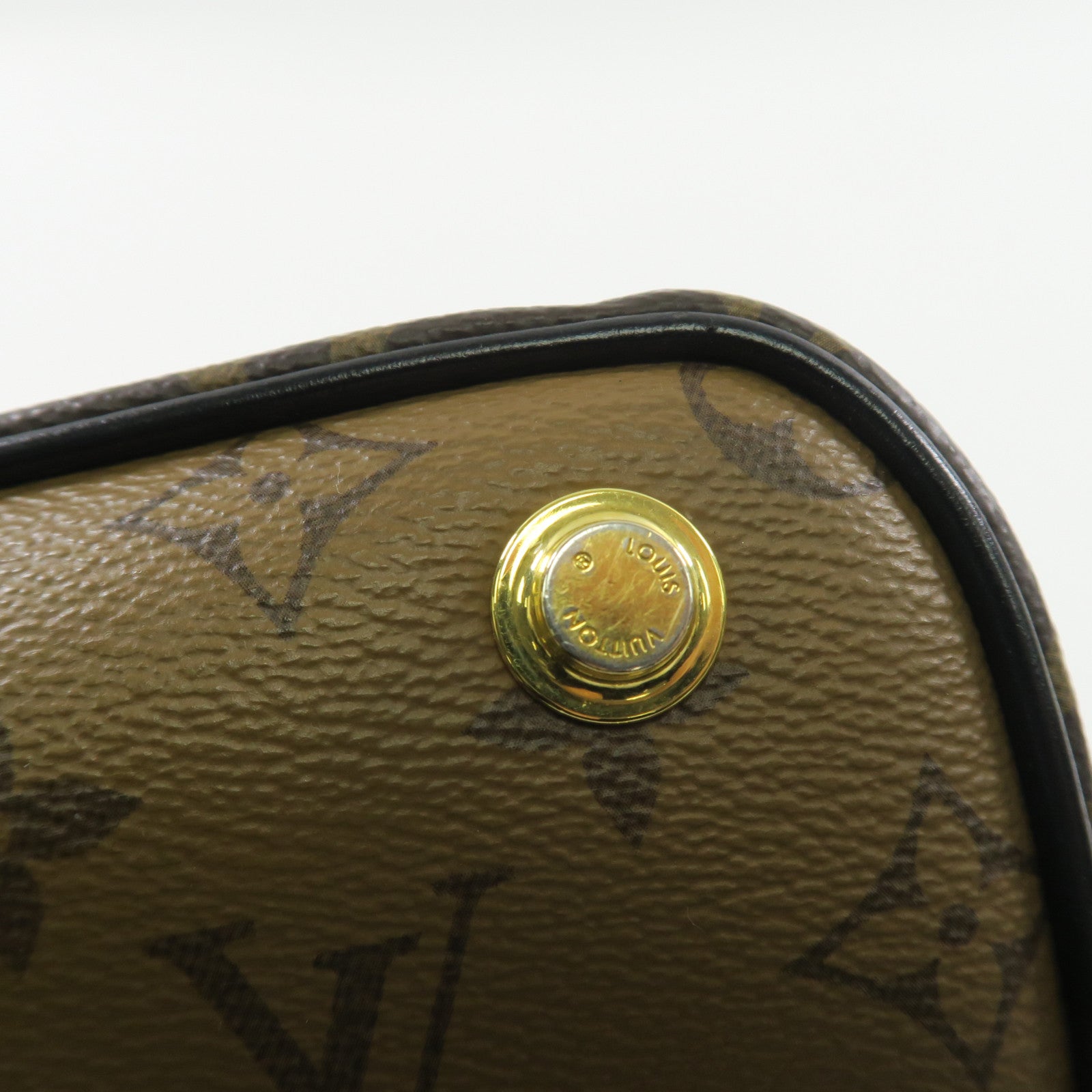 LOUIS VUITTON Monogram Vanity PM金扣鏈帶手挽肩背兩用袋啡色