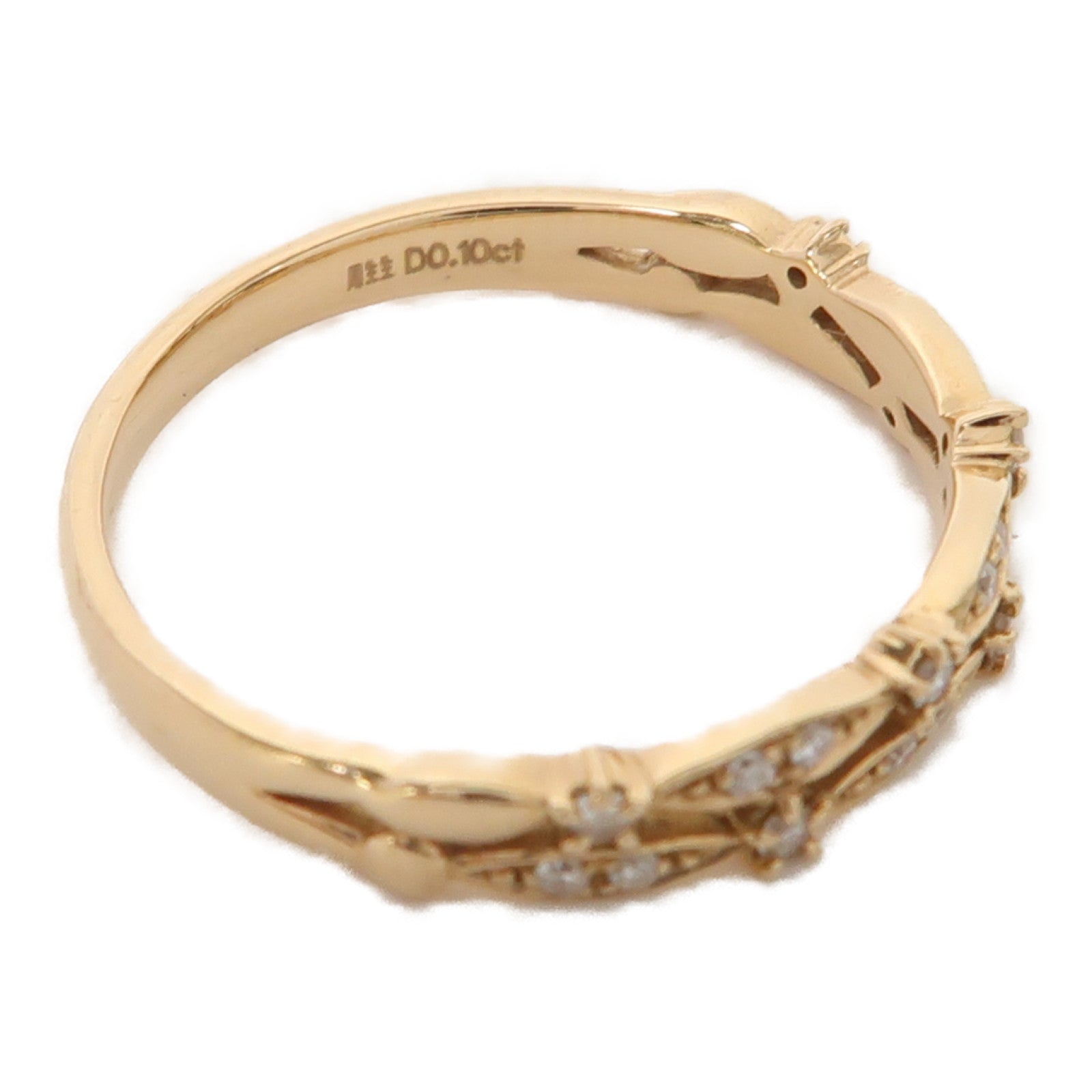 JEWELRY 18K玫瑰金Diamond Ring 0.10ct鑽石戒指US#6.75