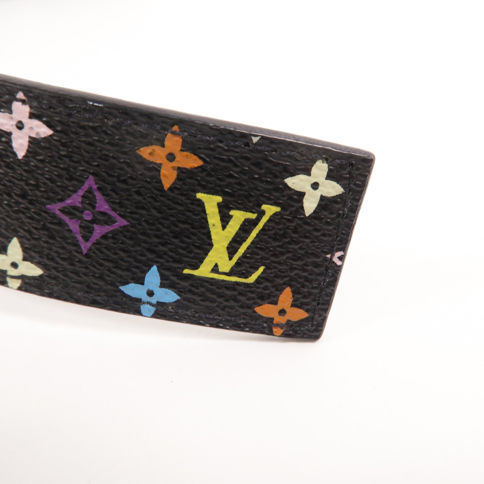 LOUIS VUITTON Monogram Multicolore Ceinture Belt 90cm皮帶