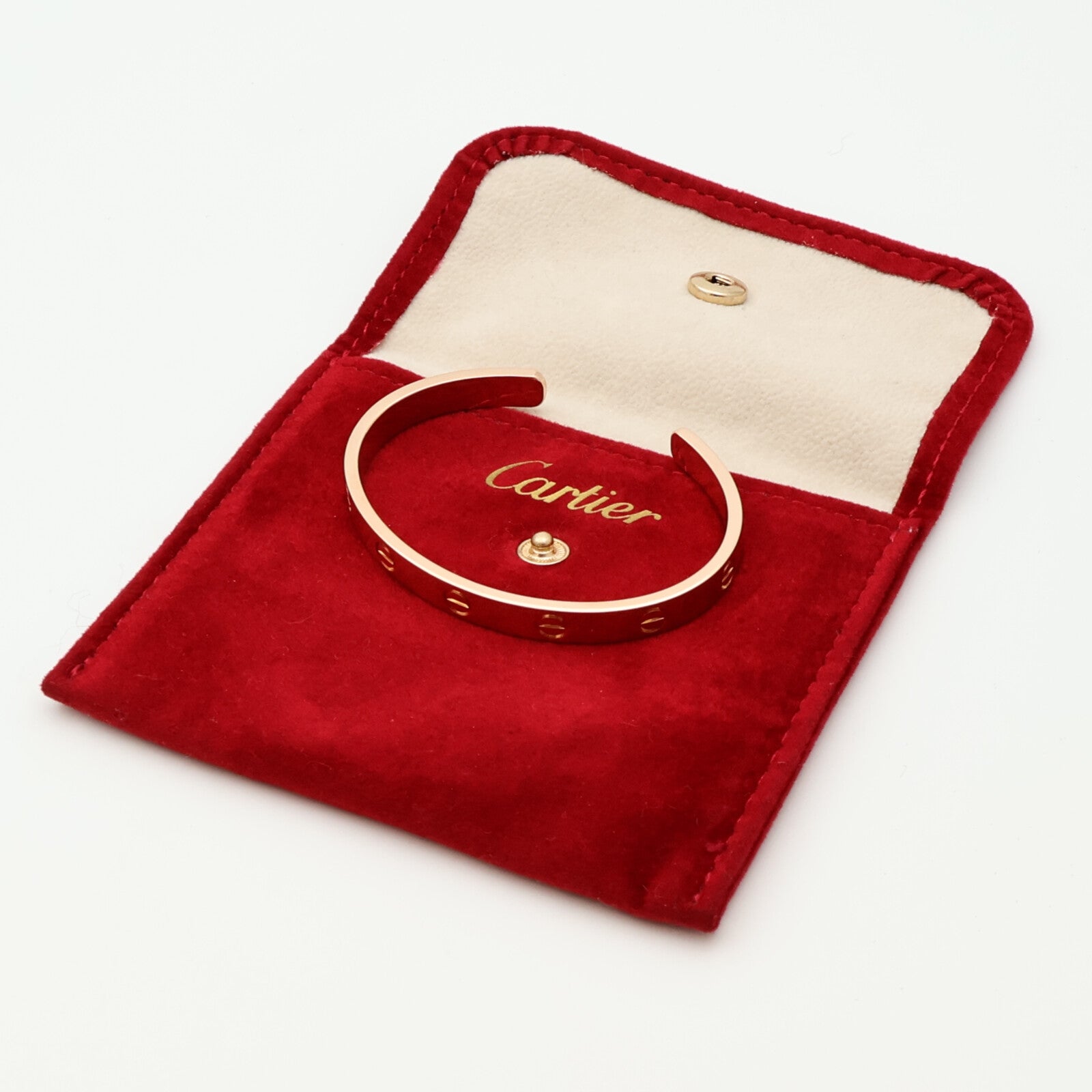 CARTIER 18K玫瑰金Love Bangle Open手鐲Cartier#16