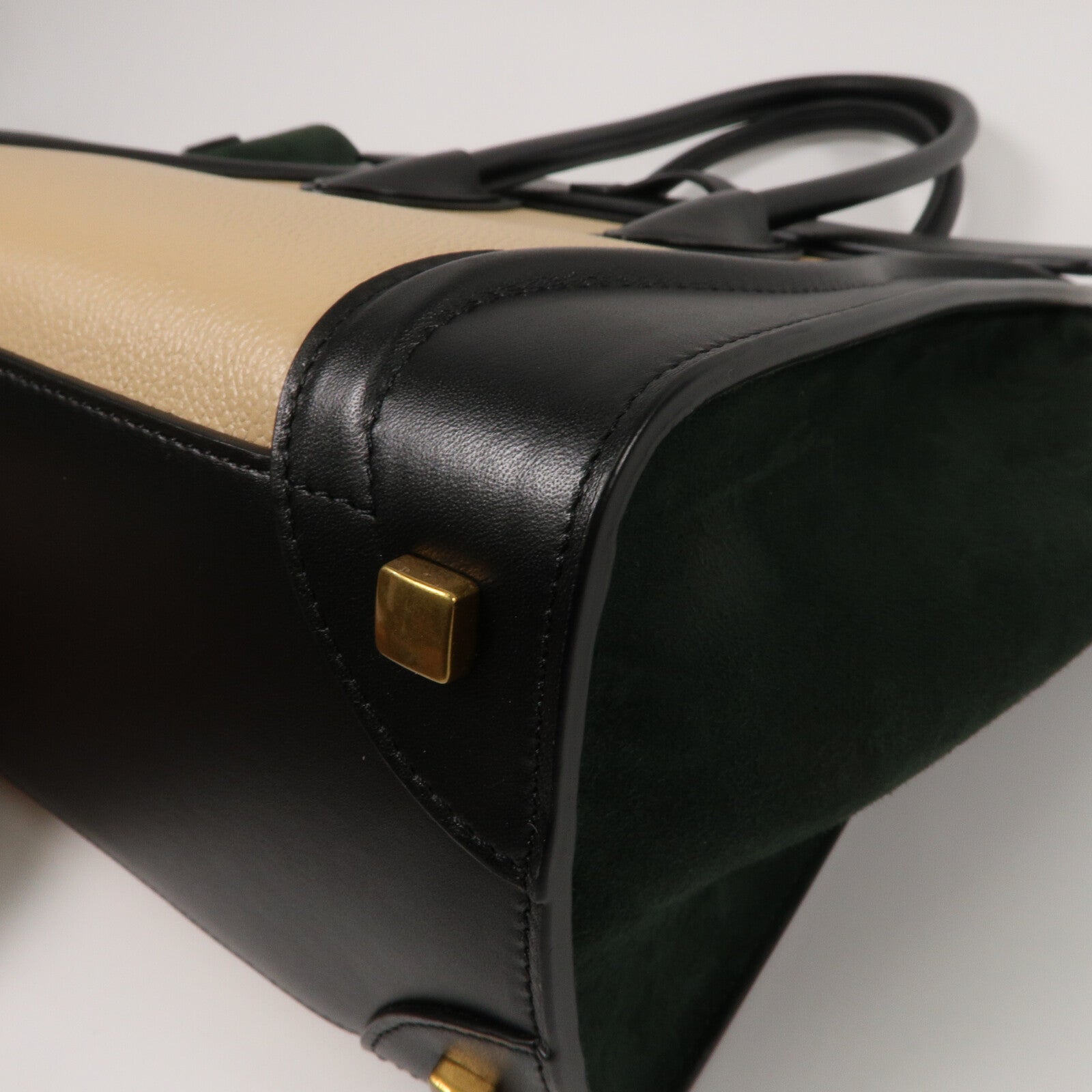 CELINE 牛皮/麂皮皮革Mirco Luggage手挽袋
