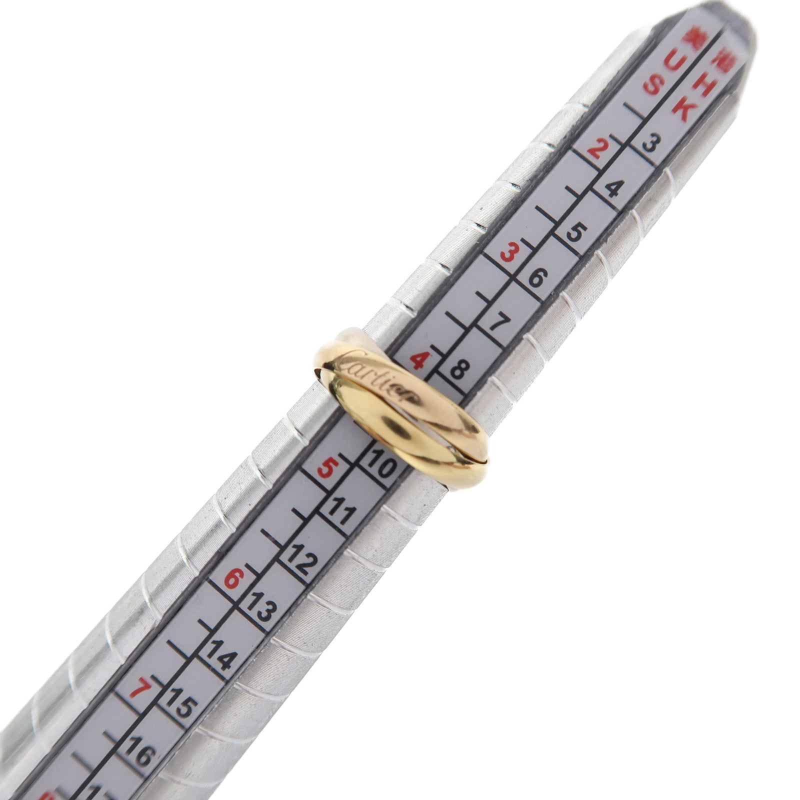 CARTIER 18K金/白金/玫瑰金Trinity戒指US#4.25 #47