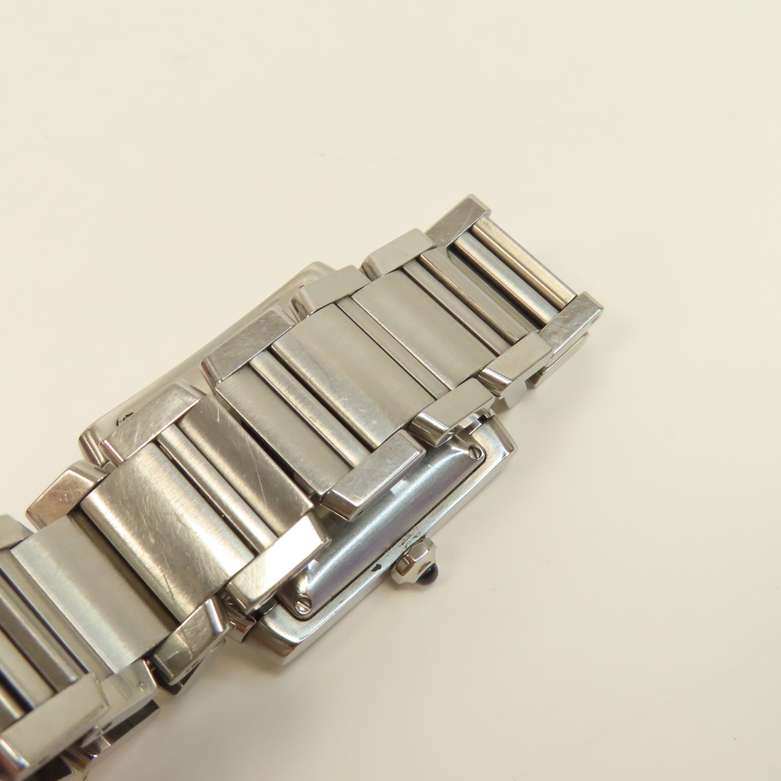 CARTIER Tank Francaise不鏽鋼手錶自動機芯白色