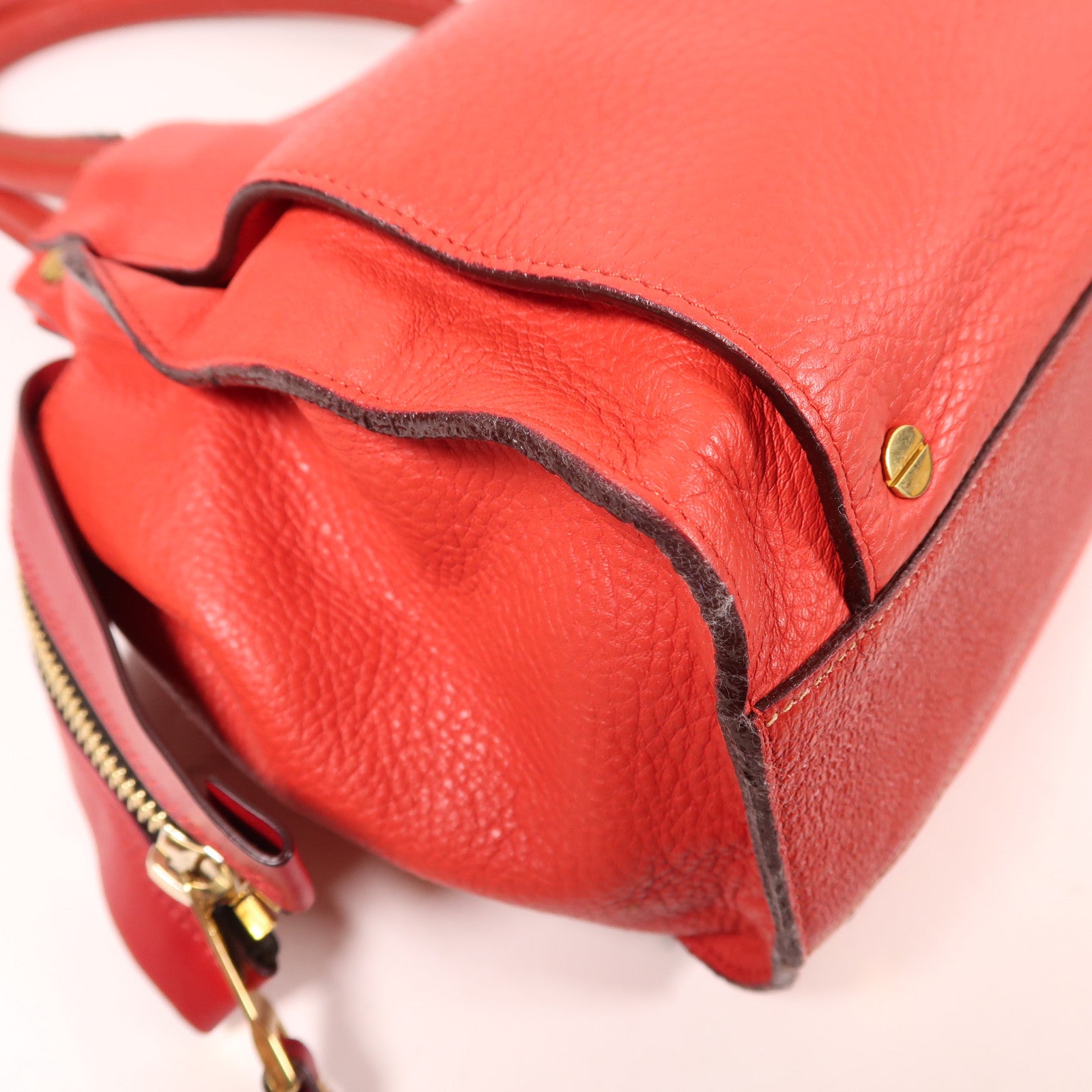 Chloe 【激減優惠】牛皮皮革Handbag金扣手挽袋