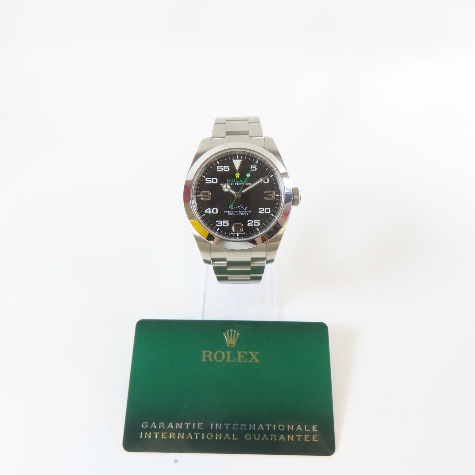 ROLEX Air King不鏽鋼手錶自動機芯黑色