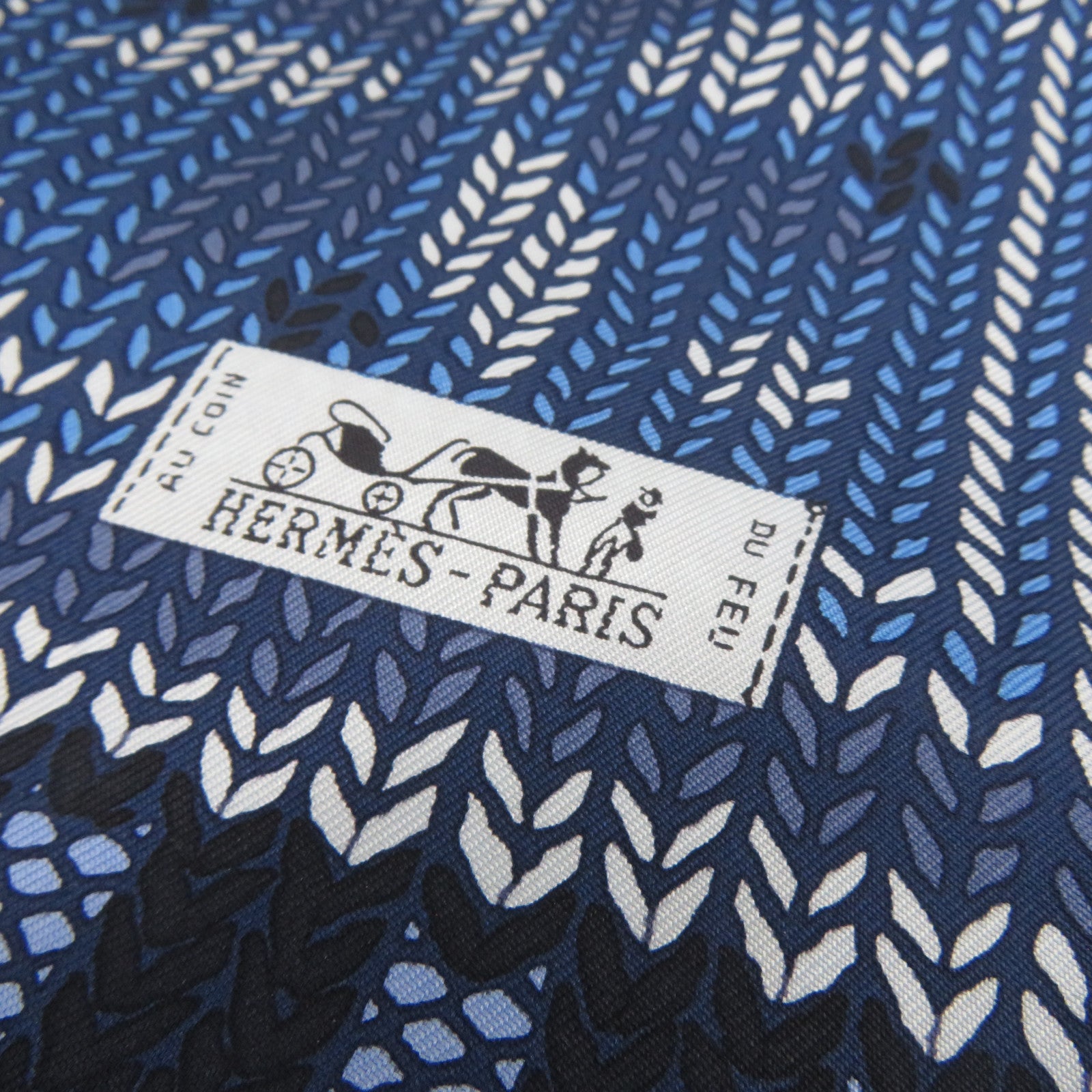 HERMES 【激減優惠】絲質Scarf絲巾藍色