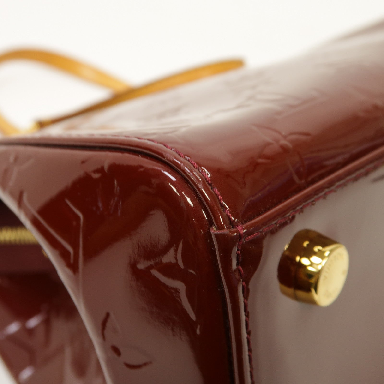 LOUIS VUITTON 【激減優惠】Monogram Vernis Brea MM金扣手挽肩背兩用袋紅色