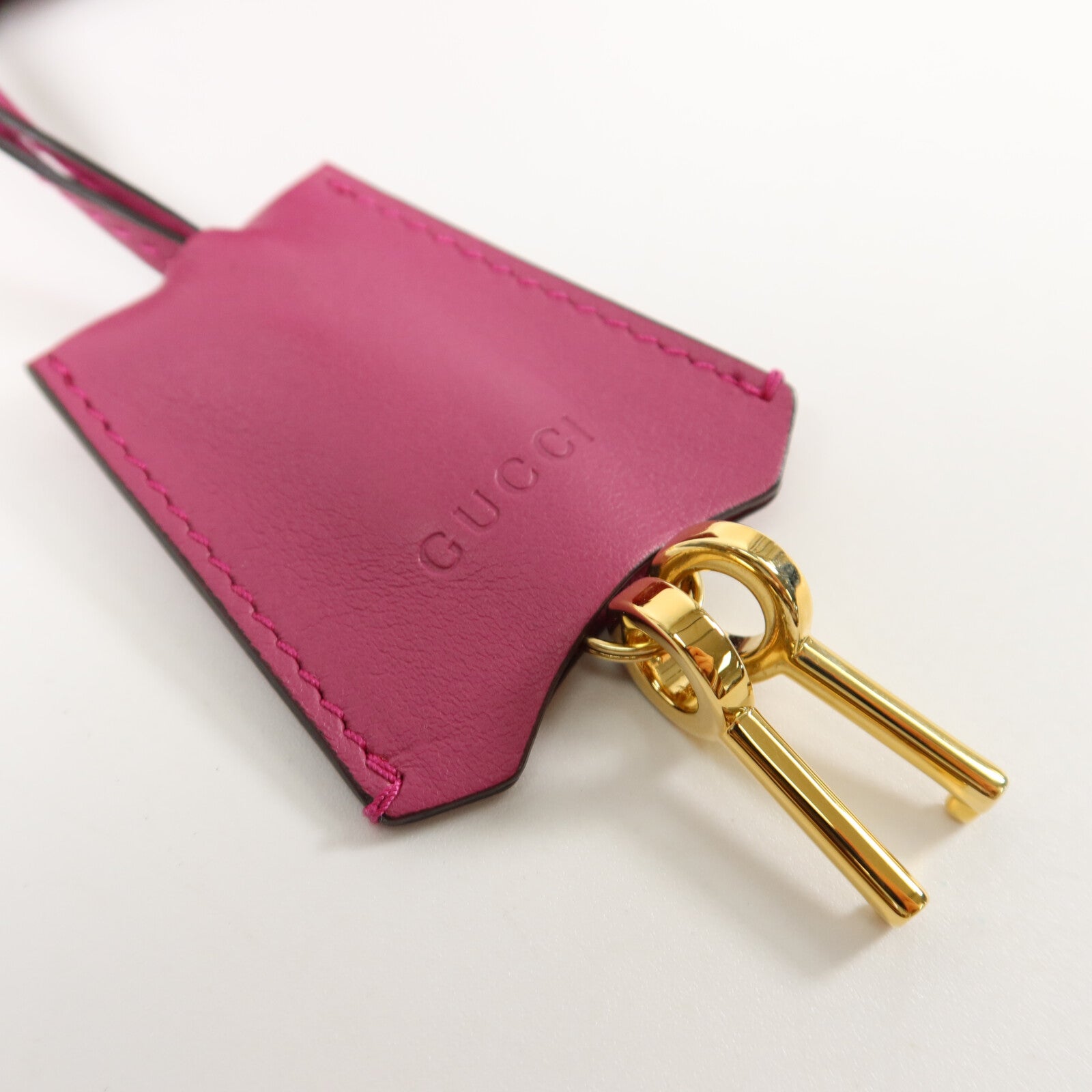 GUCCI 牛皮皮革Padlock Bicolor鏈帶肩背袋