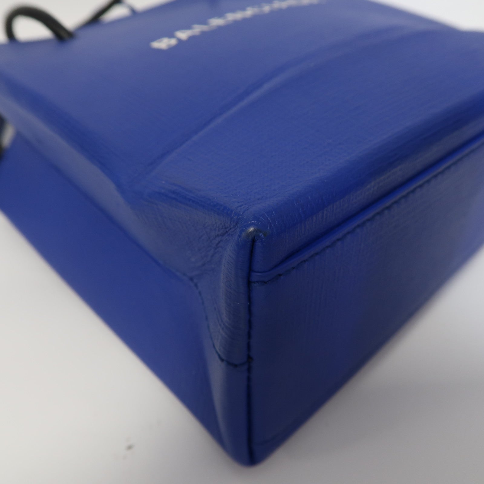 BALENCIAGA 【激減優惠】牛皮皮革Tote Bag銀扣手挽肩背兩用袋藍色
