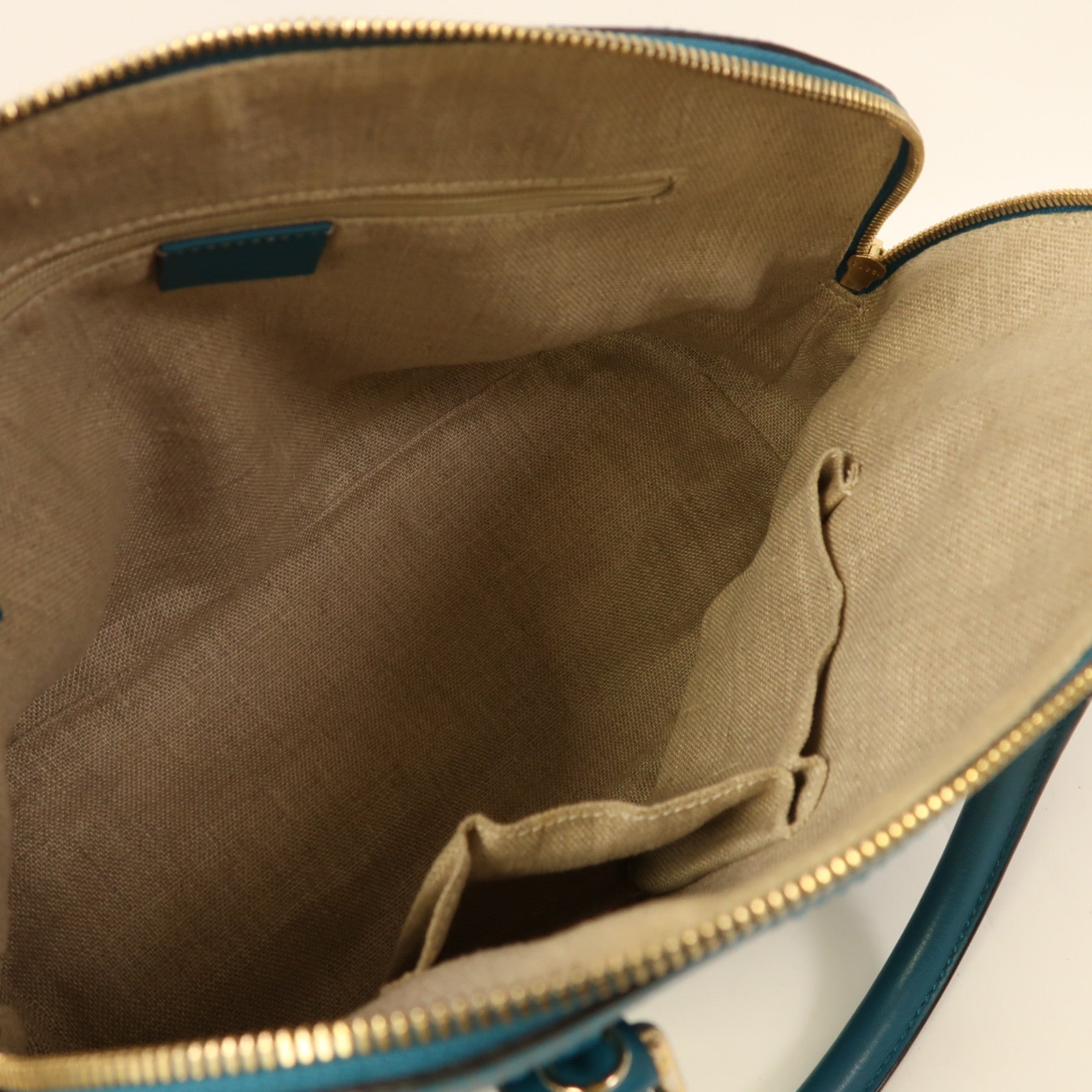 GUCCI 牛皮皮革Micro Guccissima金扣手挽肩背兩用袋藍色