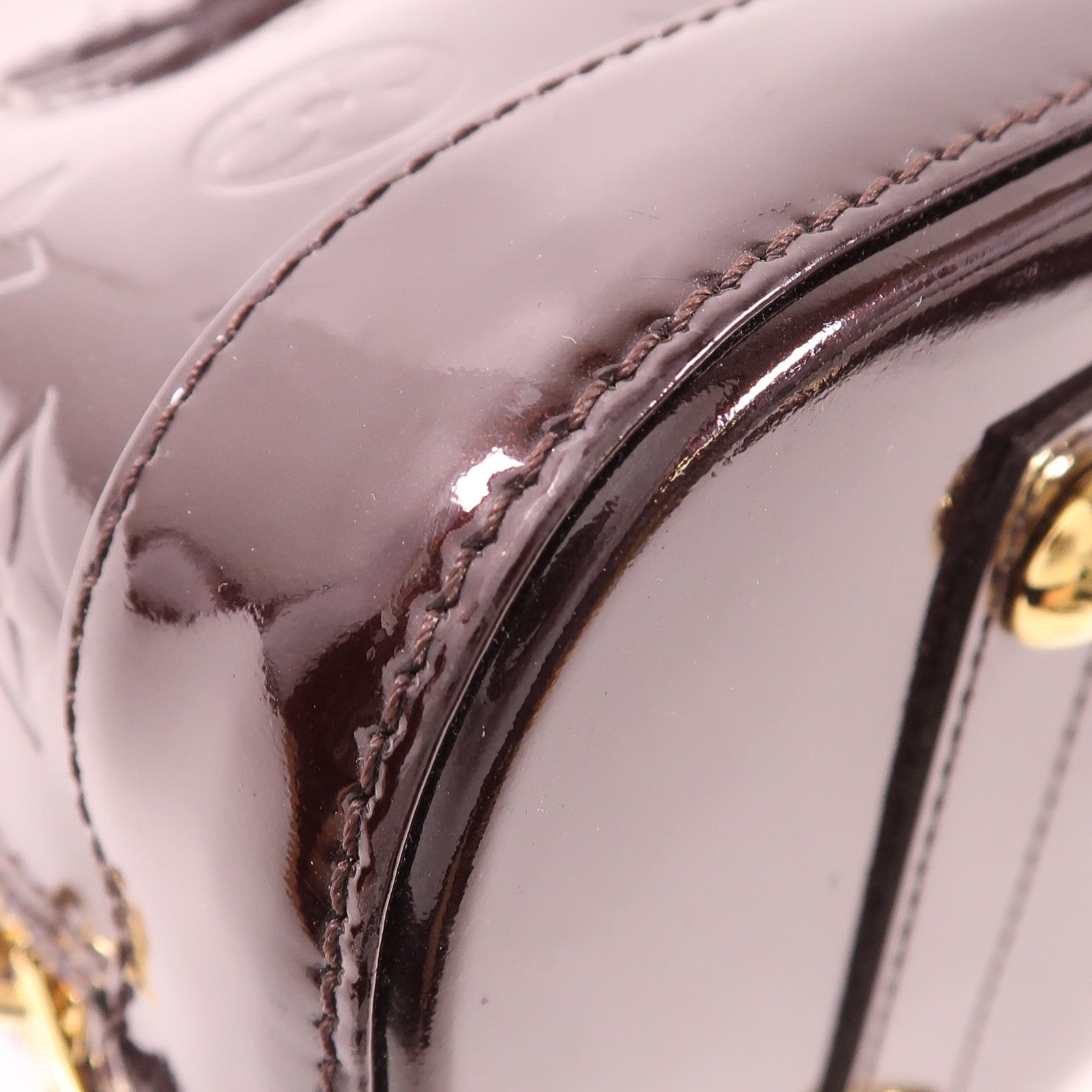 LOUIS VUITTON Vernis Alma PM金扣手挽袋