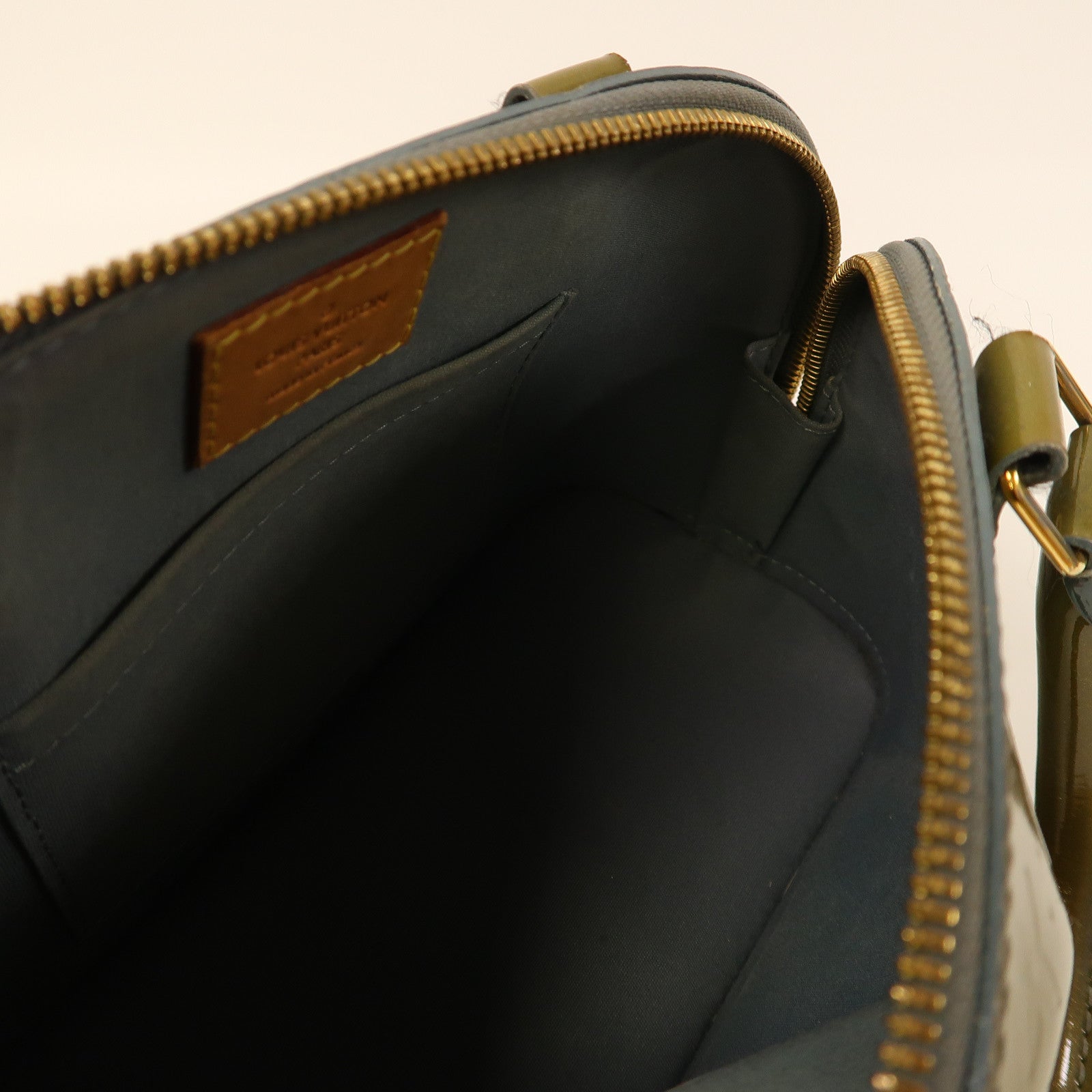 LOUIS VUITTON Vernis Alma BB金扣手挽肩背兩用袋綠色