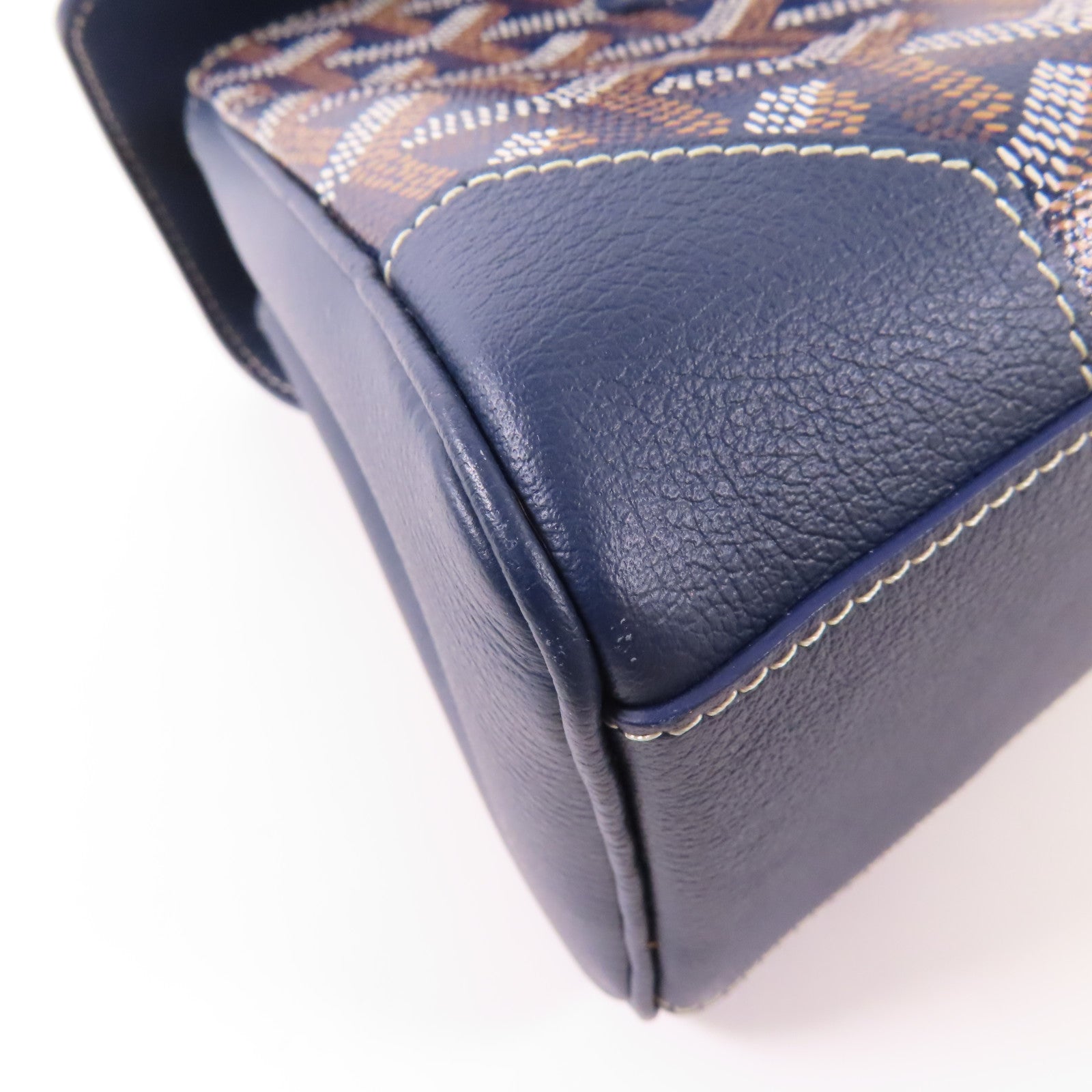 GOYARD SHW Saigon Souple Mini 2 Way Bag SAIGONMINTY07CL07P Coated Canvas Navy