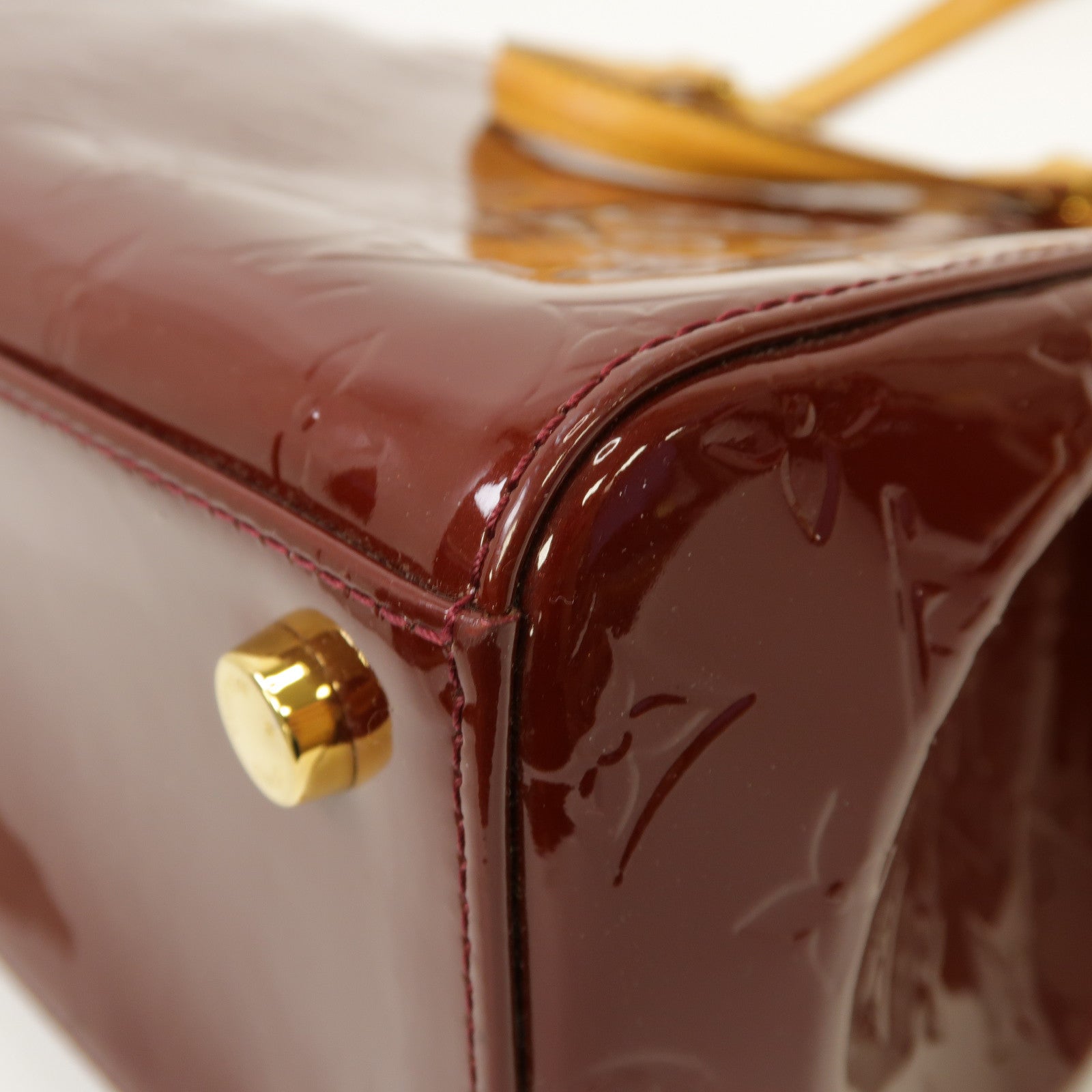 LOUIS VUITTON 【激減優惠】Monogram Vernis Brea MM金扣手挽肩背兩用袋紅色