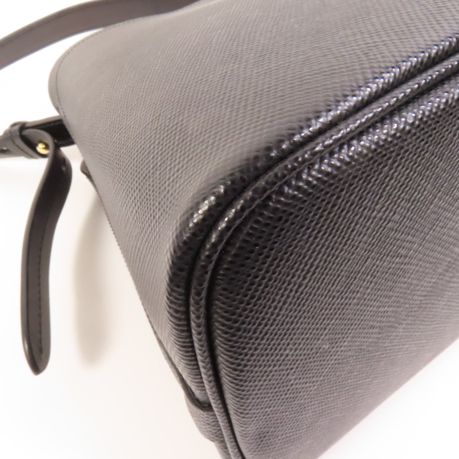 PRADA Saffiano皮革Shoulder Bag金扣手挽肩背兩用袋