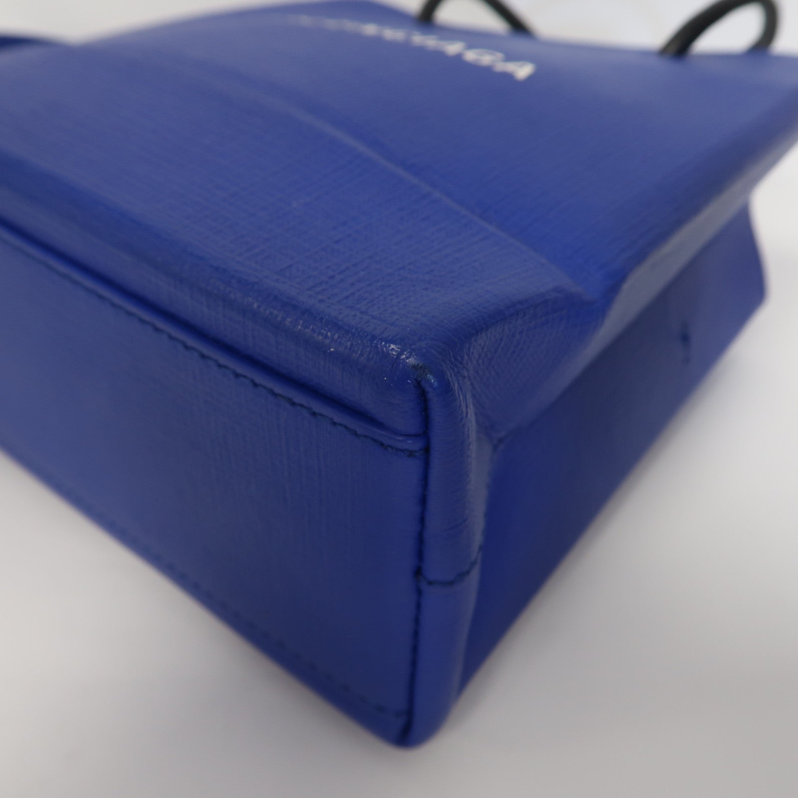 BALENCIAGA 【激減優惠】牛皮皮革Tote Bag銀扣手挽肩背兩用袋藍色