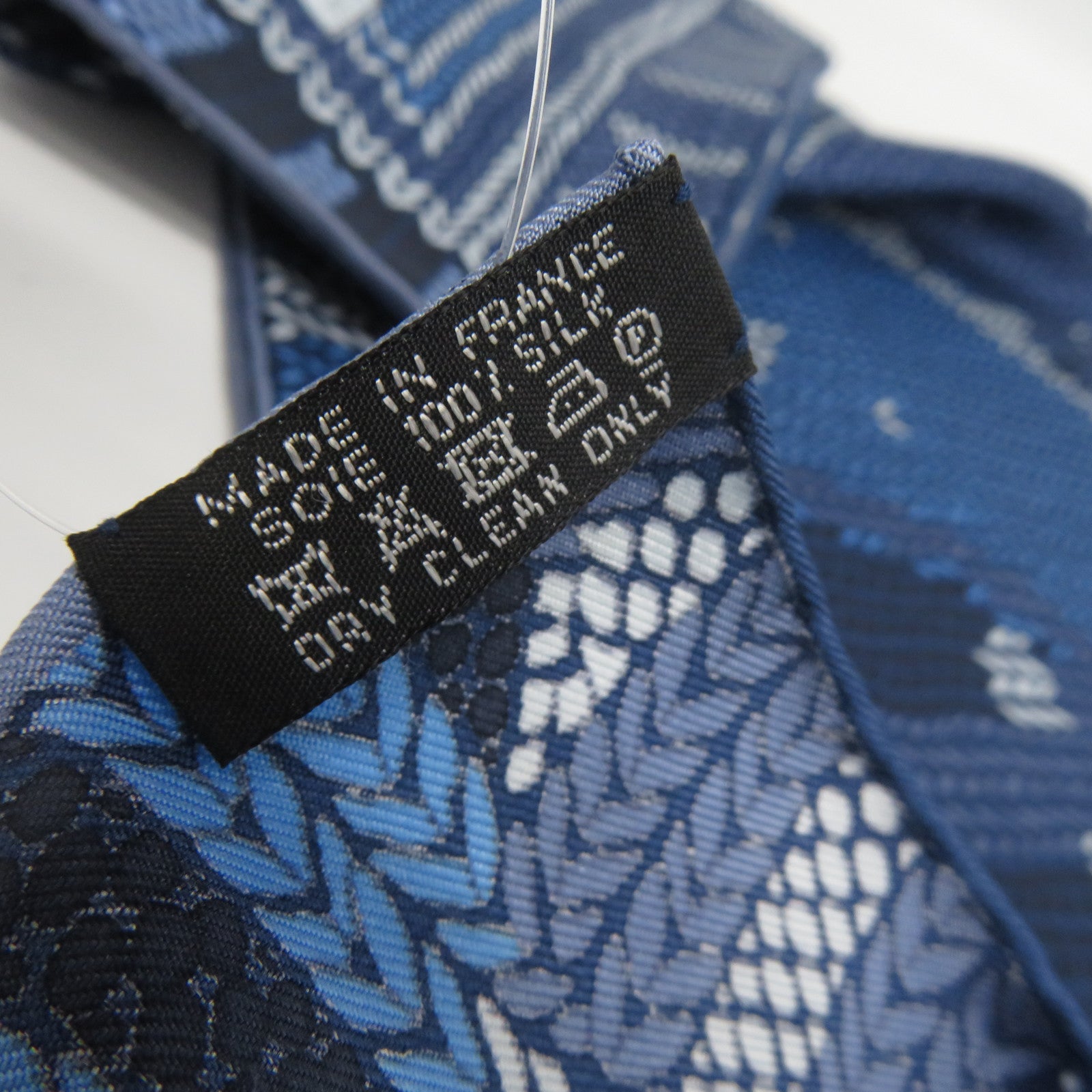 HERMES 【激減優惠】絲質Scarf絲巾藍色
