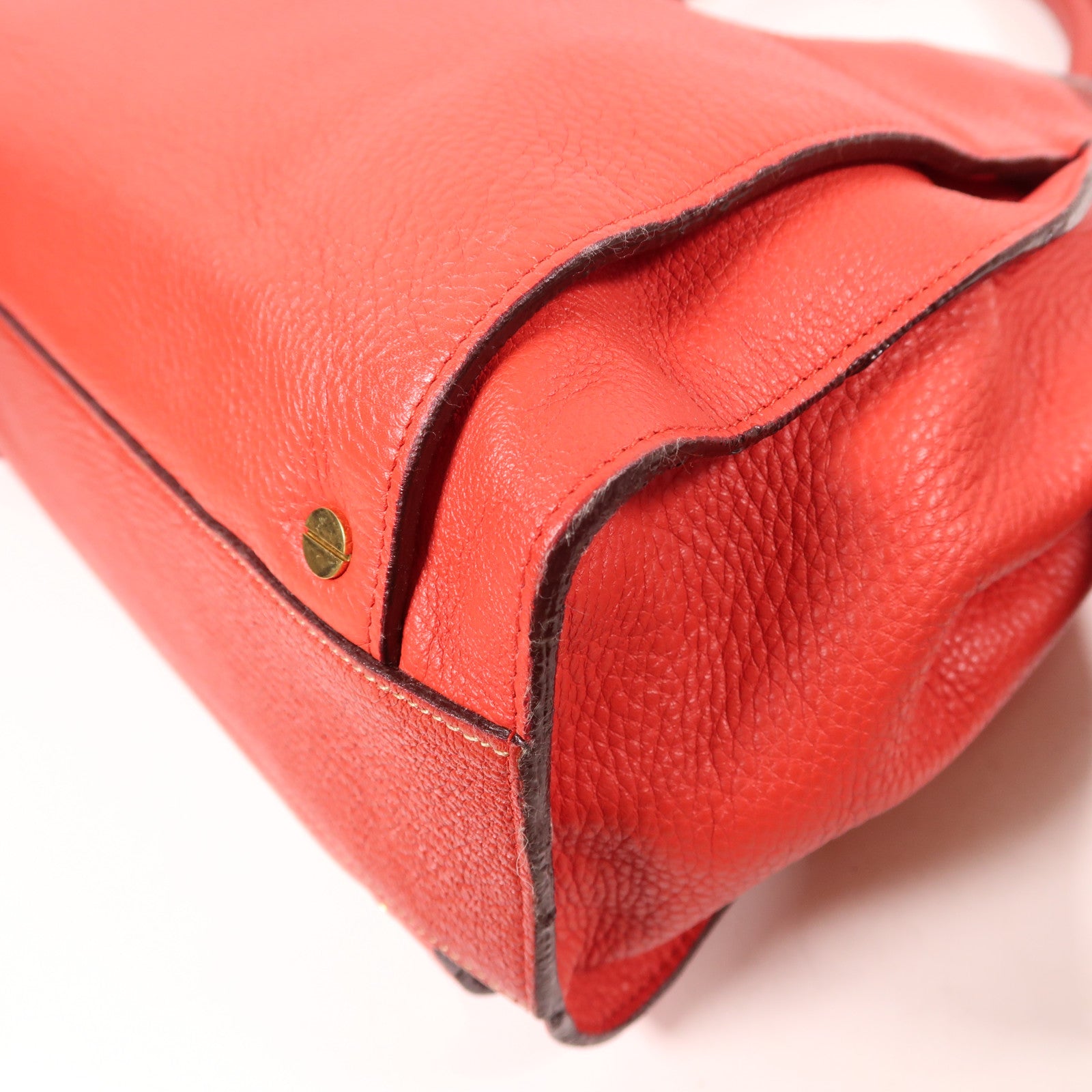 Chloe 【激減優惠】牛皮皮革Handbag金扣手挽袋