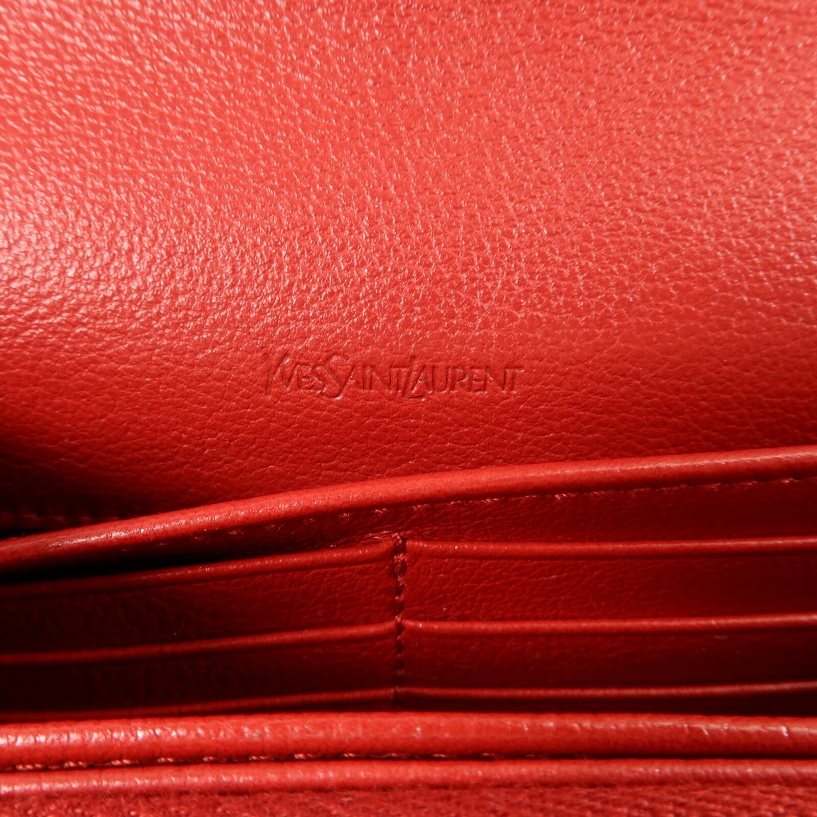 YVES SAINT LAURENT 牛皮皮革Long Wallet長錢包