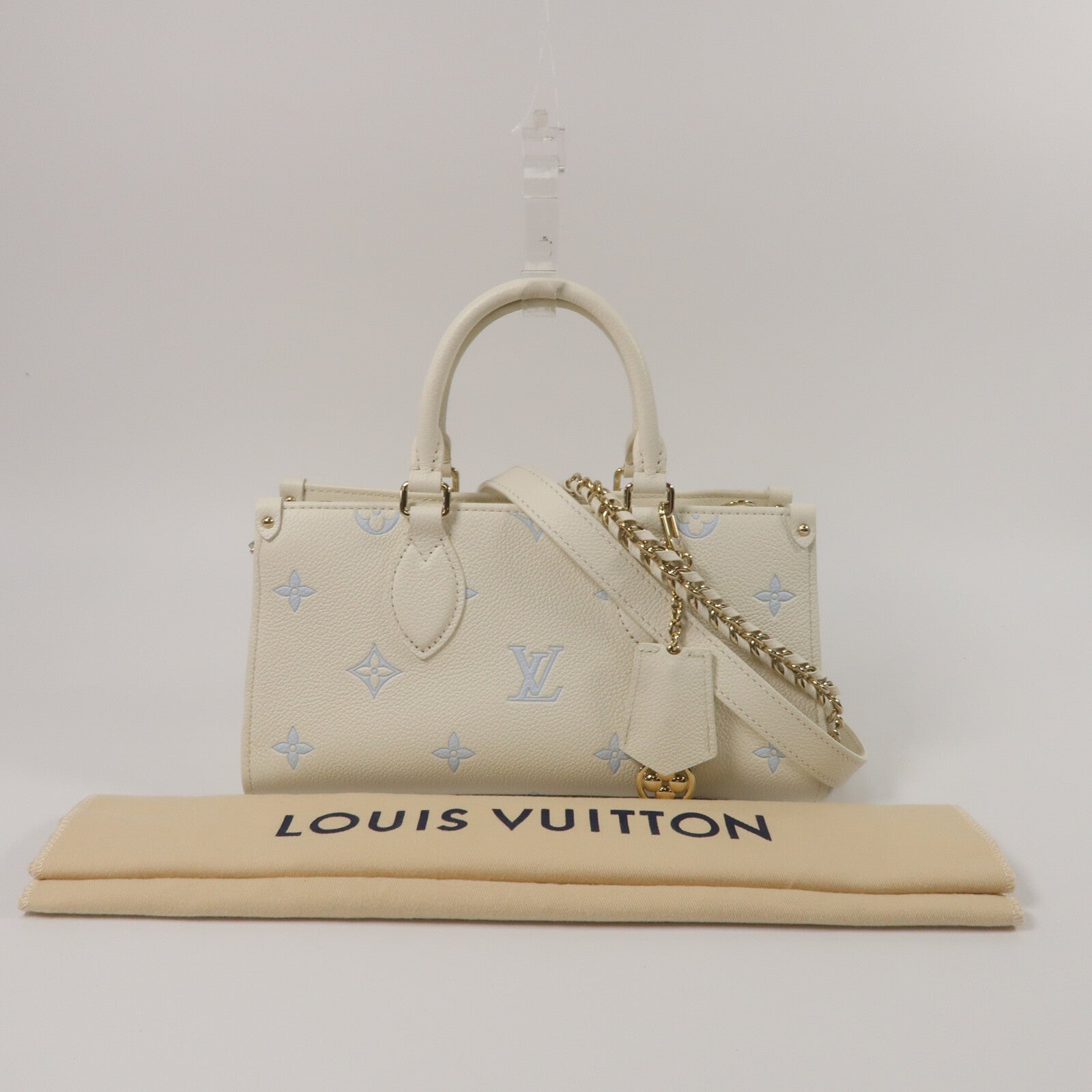 LOUIS VUITTON Monogram Empreinte On The Go East West手挽肩背兩用袋