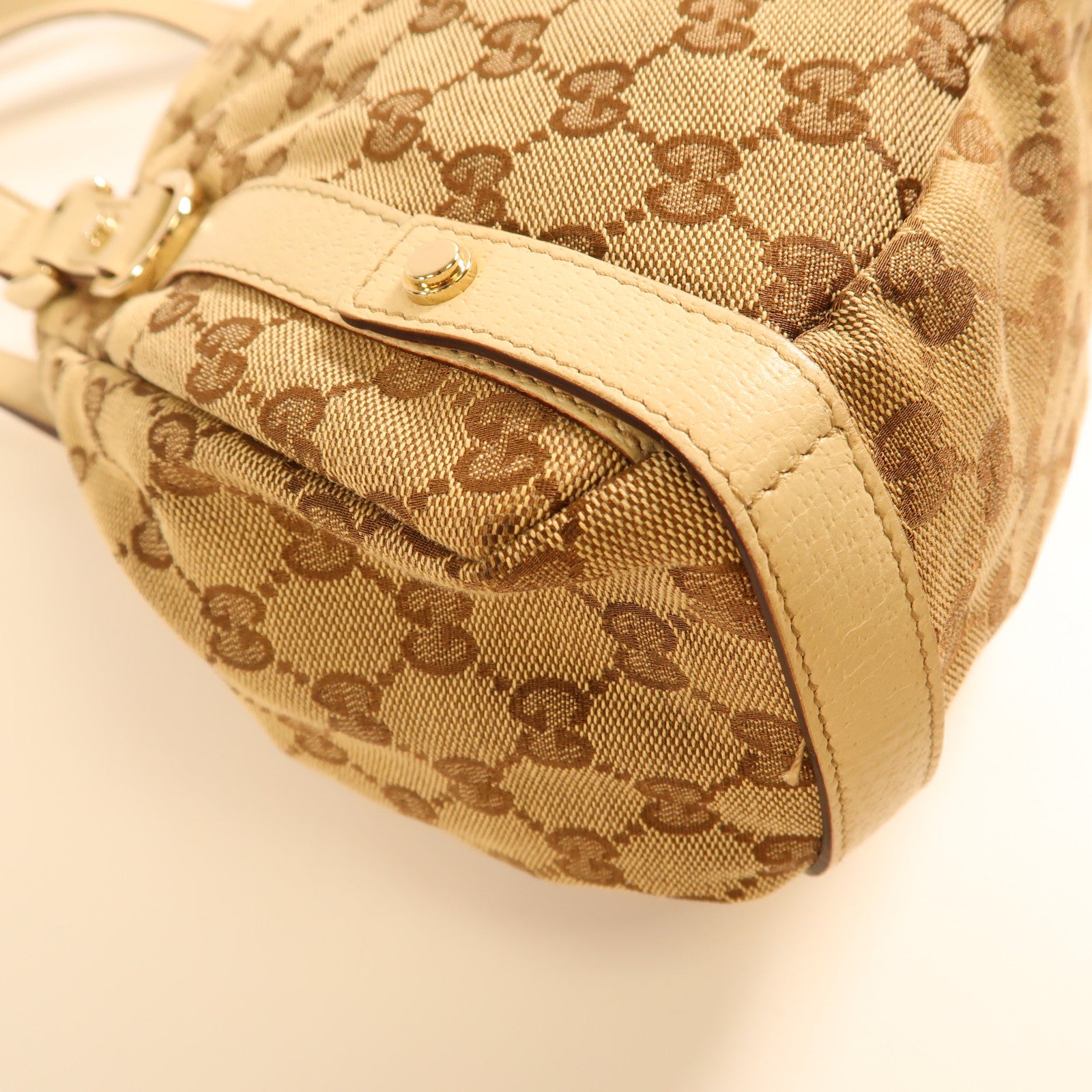 GUCCI 帆布Shoulder Bag金扣肩背袋