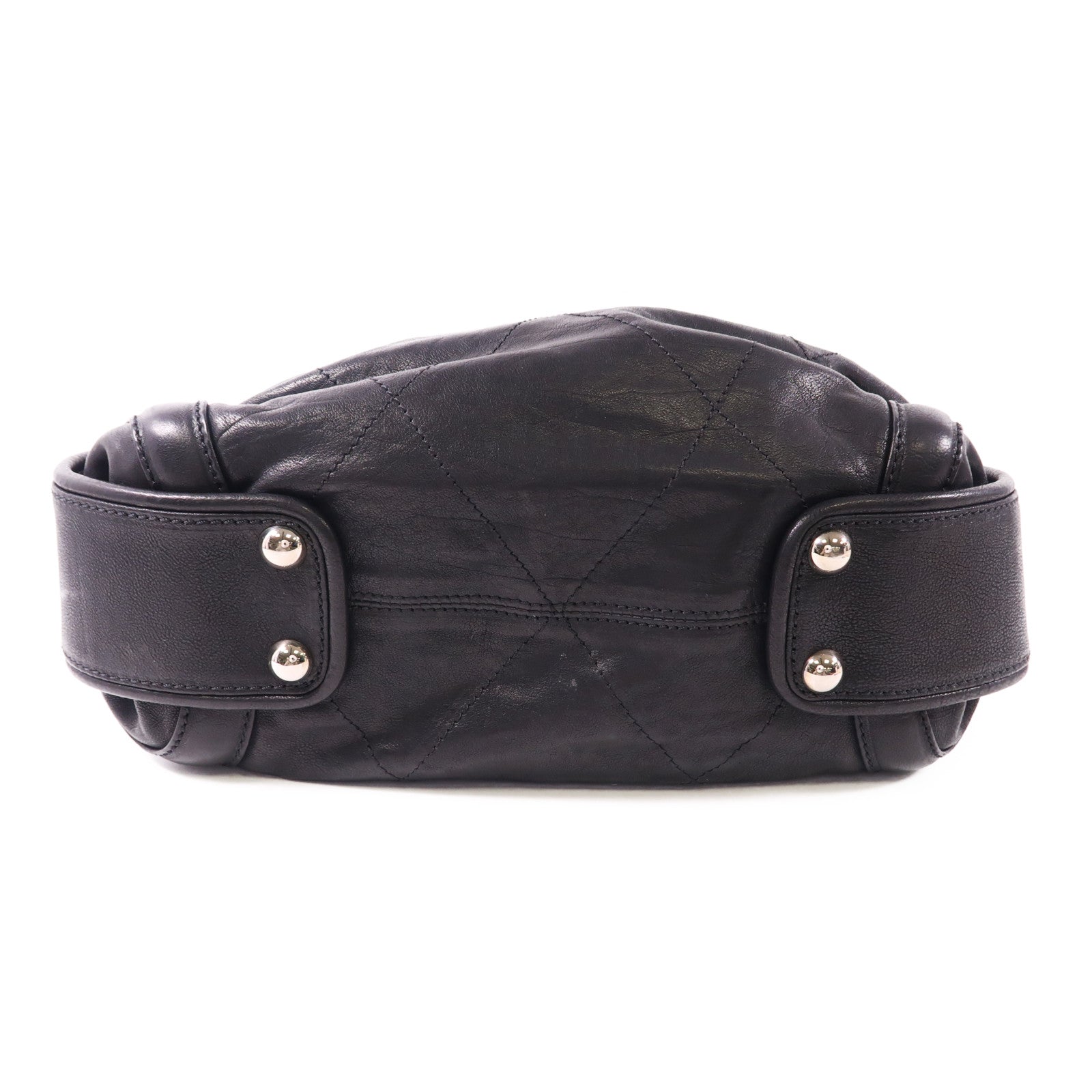 CHANEL 牛皮皮革Hand Bag銀扣手挽袋