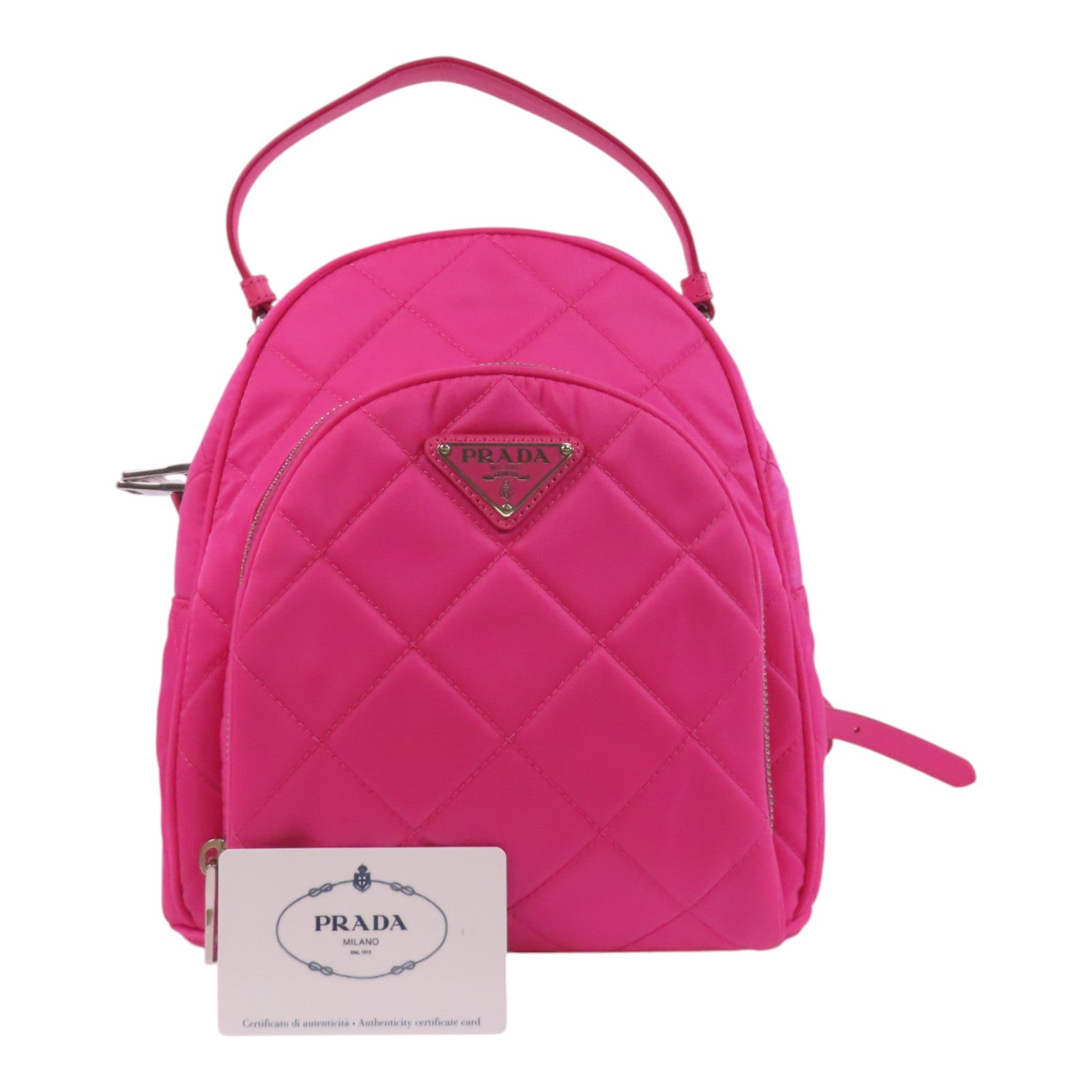 PRADA 尼龍Backpack銀扣背包