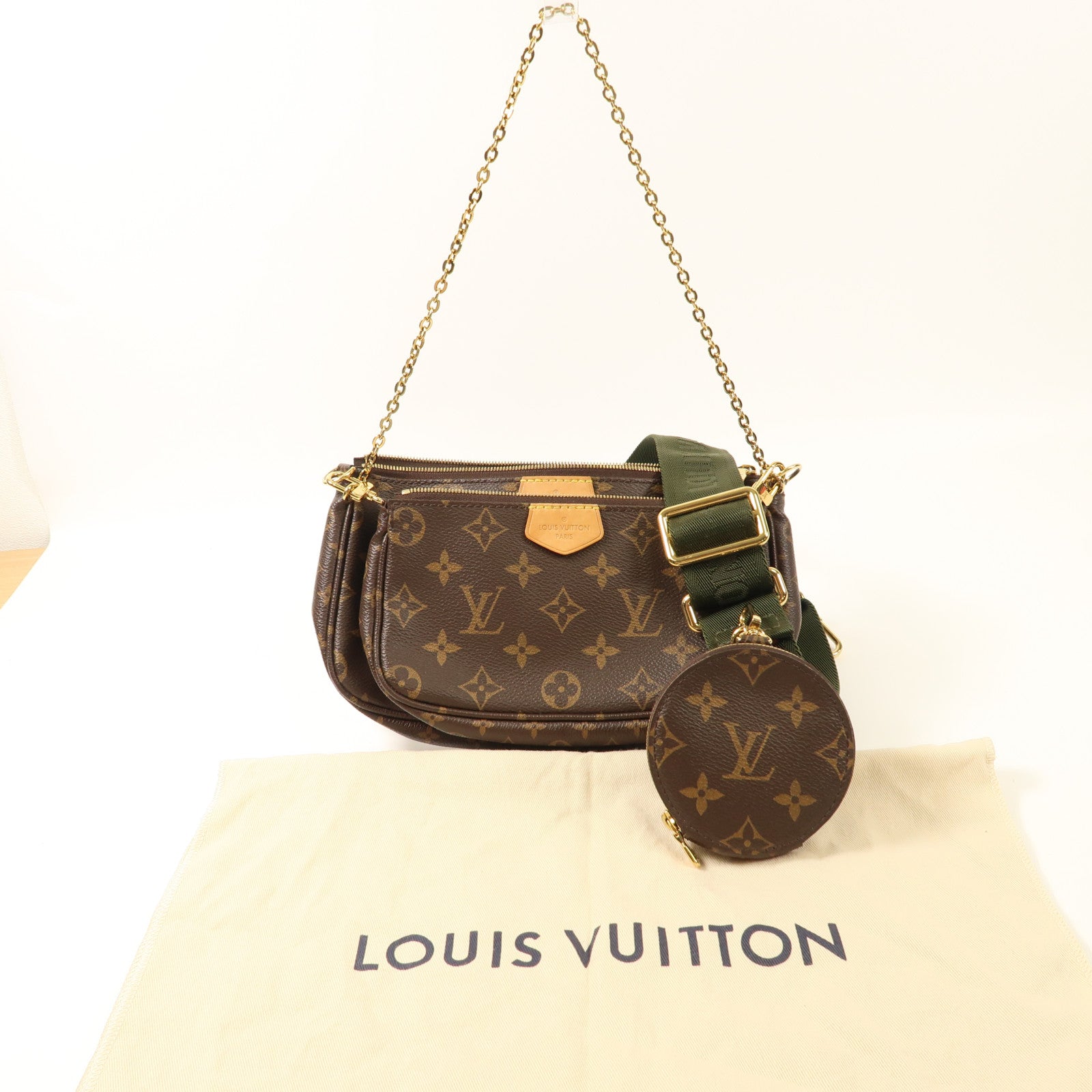LOUIS VUITTON Monogram Multi Pochette Accessoires金扣肩背袋