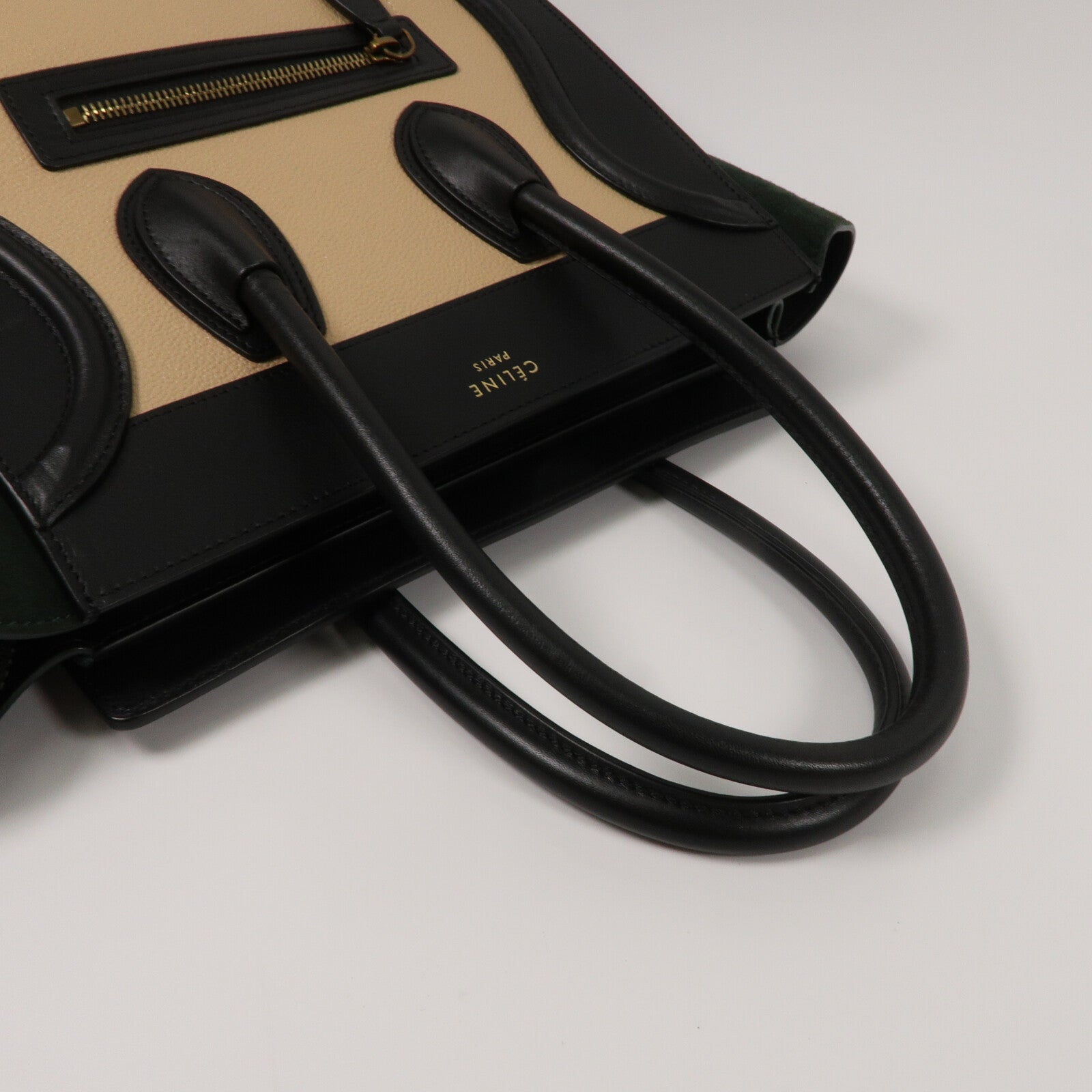 CELINE 牛皮/麂皮皮革Mirco Luggage手挽袋