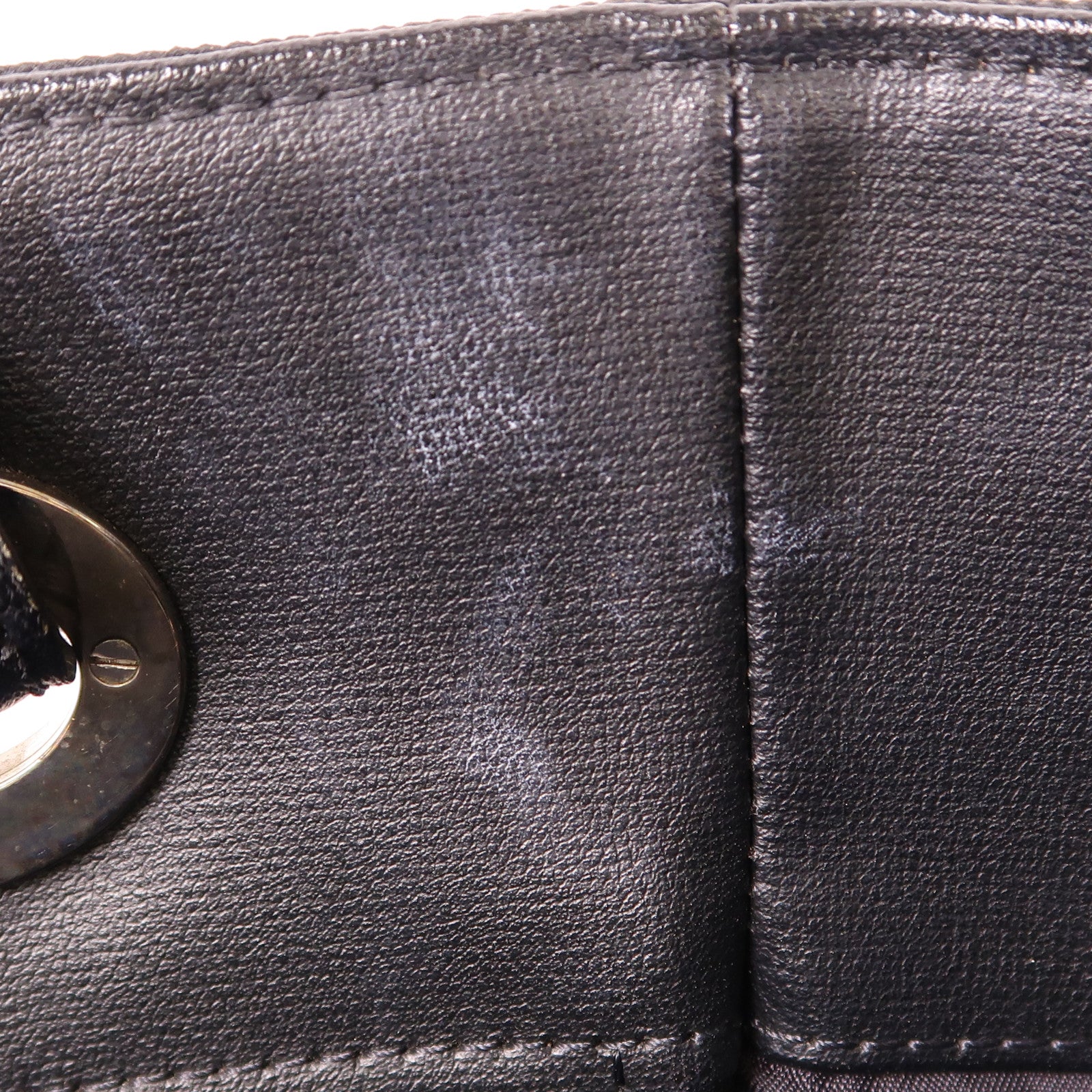 CHANEL 牛皮皮革Handbag銀扣手挽袋
